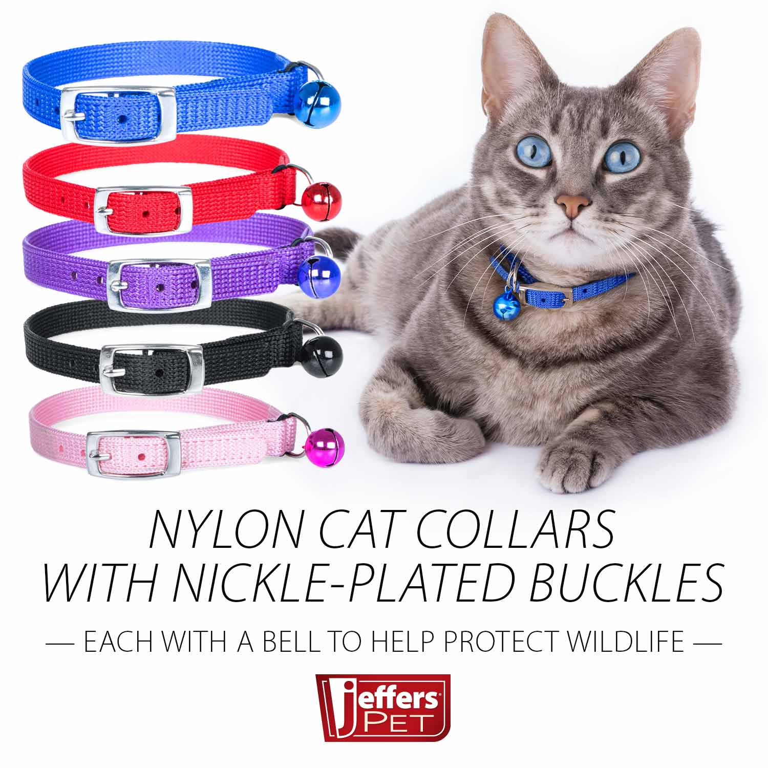 Jeffers Solid Adjustable Nylon Cat Collars - Image 4