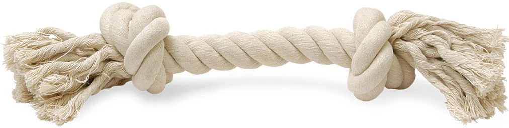 Jeffers White Rope Bone Dog Dental Tug Toy - Image 2