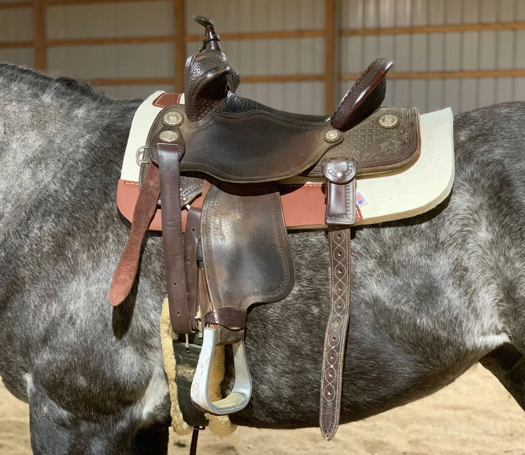 Jeffers "Dr. J" 100% Pressed Wool Contoured Barrel Saddle Pad - Image 3
