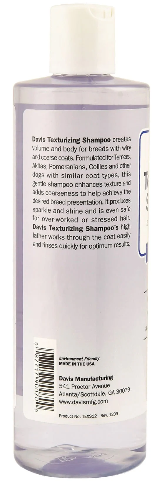 Davis Texturizing Pet Shampoo for Wiry & Coarse Coats, Dogs & Cats - Image 3