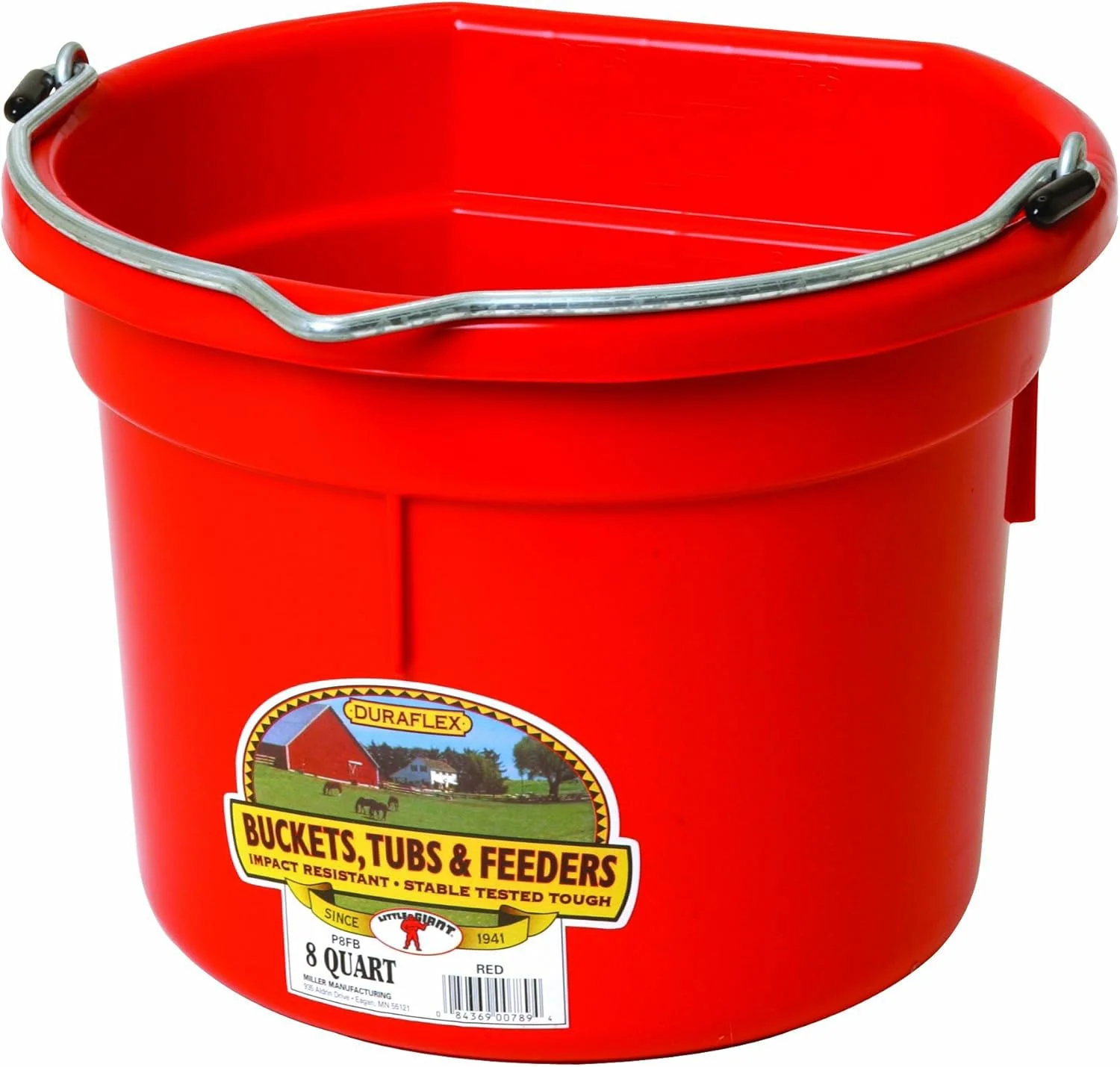 Little Giant Flat-Back Plastic Buckets – Impact-Resistant, Easy to Hang, 8 qt & 20 qt - Image 7