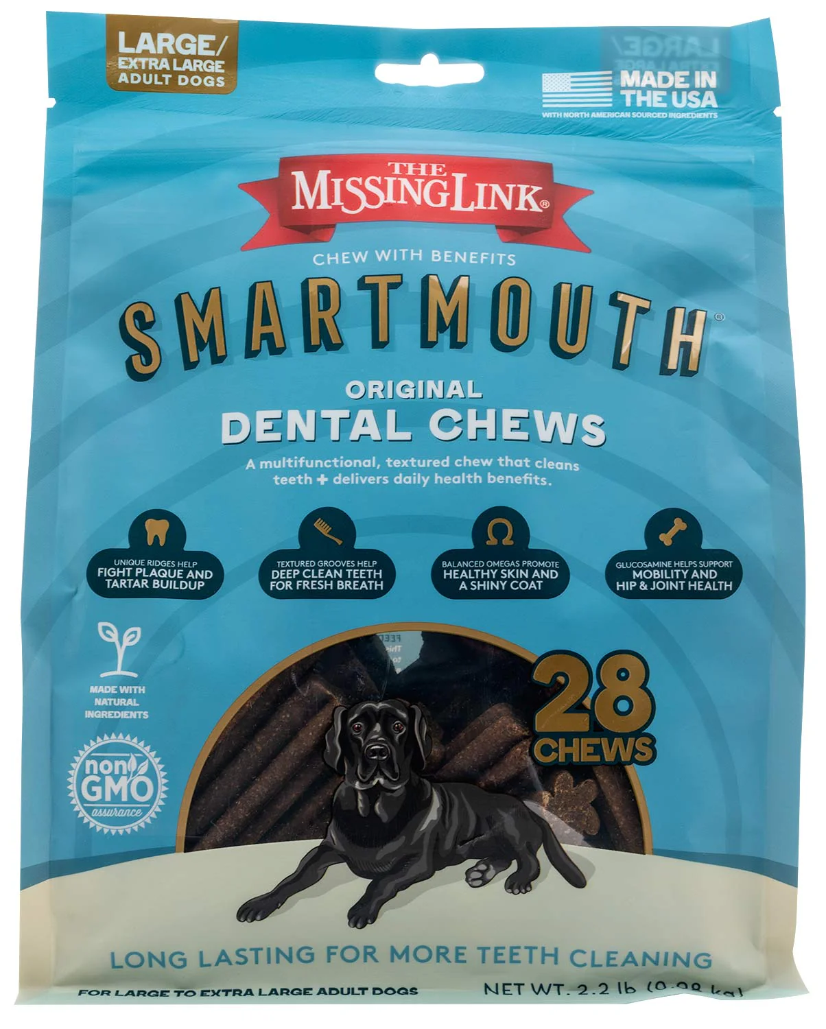Smartmouth 7-in-1 Dental Chews for Dogs – Plaque Control, Fresh Breath, Glucosamine & Omega Support, Natural, Non-GMO - Image 10