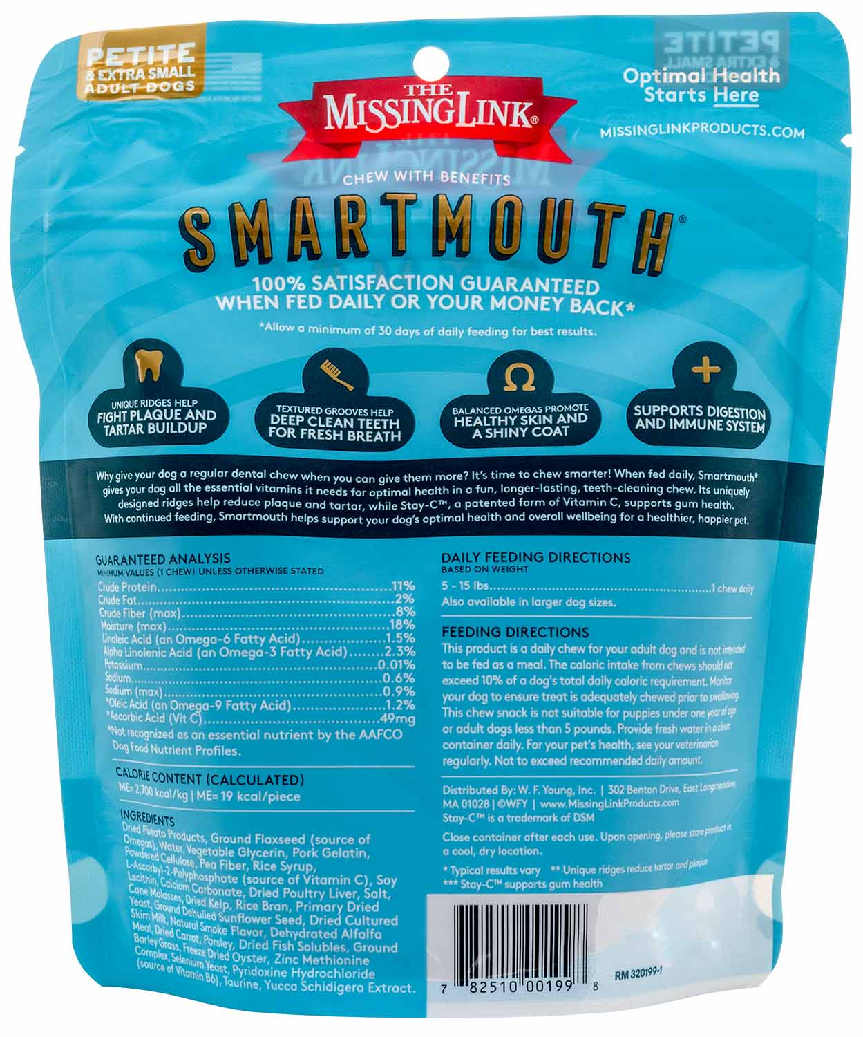 Smartmouth 7-in-1 Dental Chews for Dogs – Plaque Control, Fresh Breath, Glucosamine & Omega Support, Natural, Non-GMO - Image 2