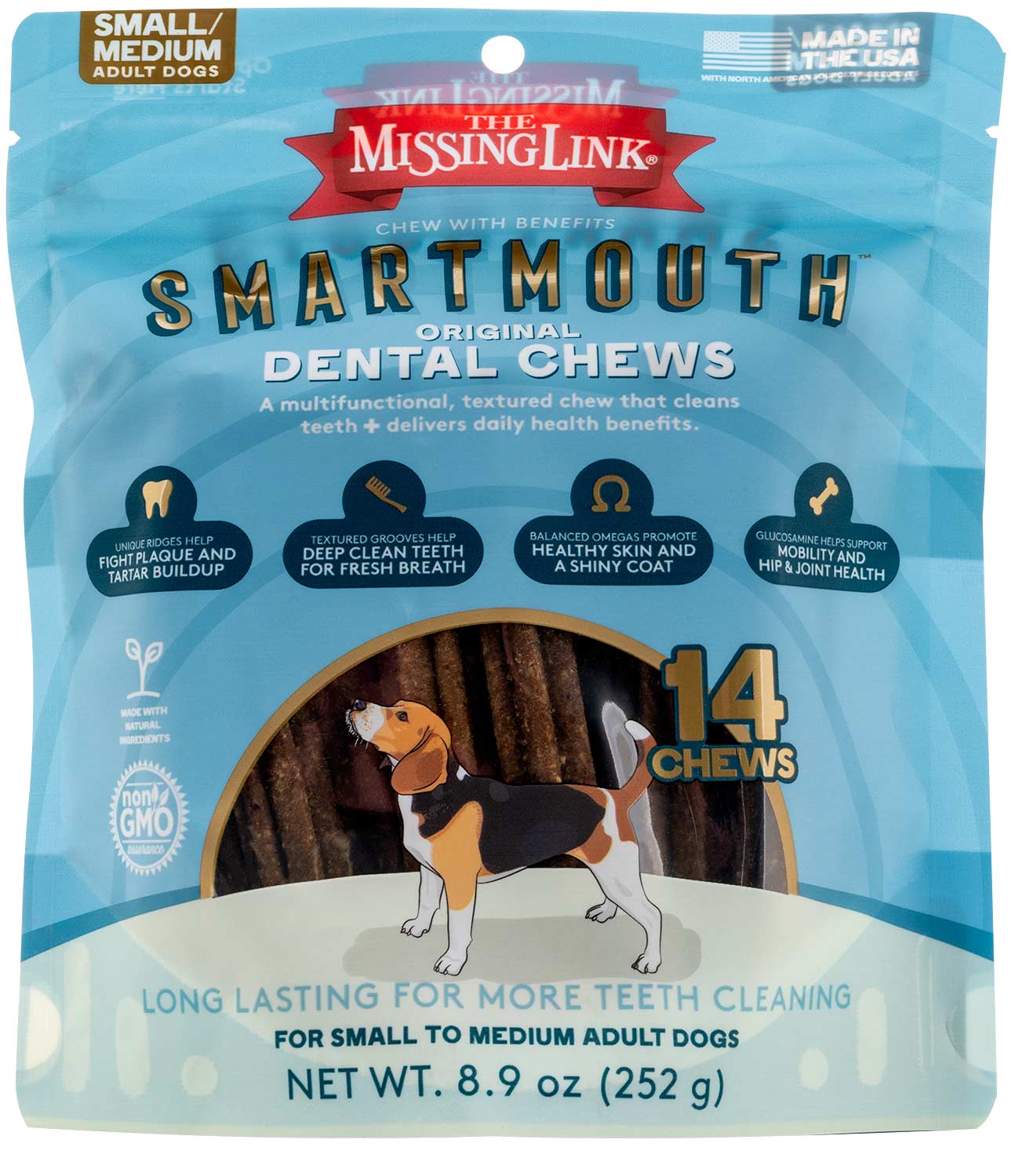 Smartmouth 7-in-1 Dental Chews for Dogs – Plaque Control, Fresh Breath, Glucosamine & Omega Support, Natural, Non-GMO - Image 8