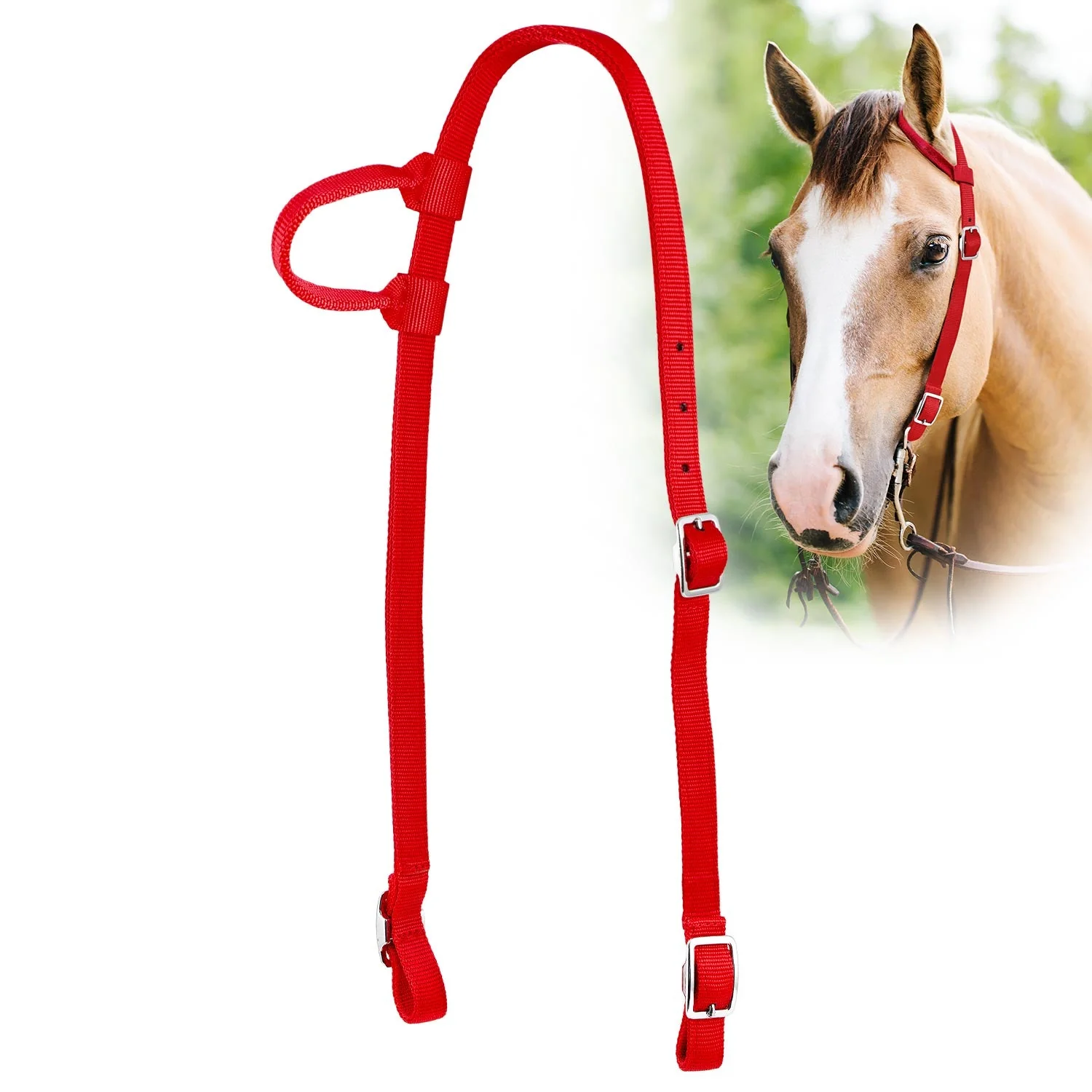 Jeffers Nylon One-Ear Western Horse Headstall - Image 6