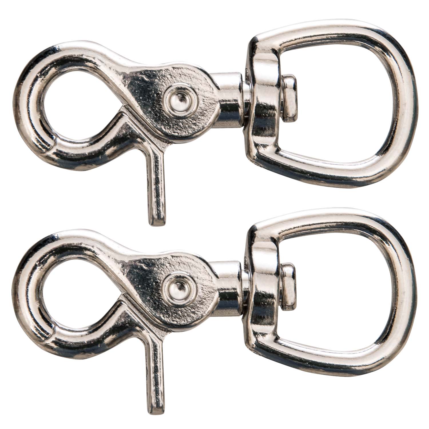 Jeffers Nickel-Plated Trigger Snap with Round Swivel Eye - Image 3