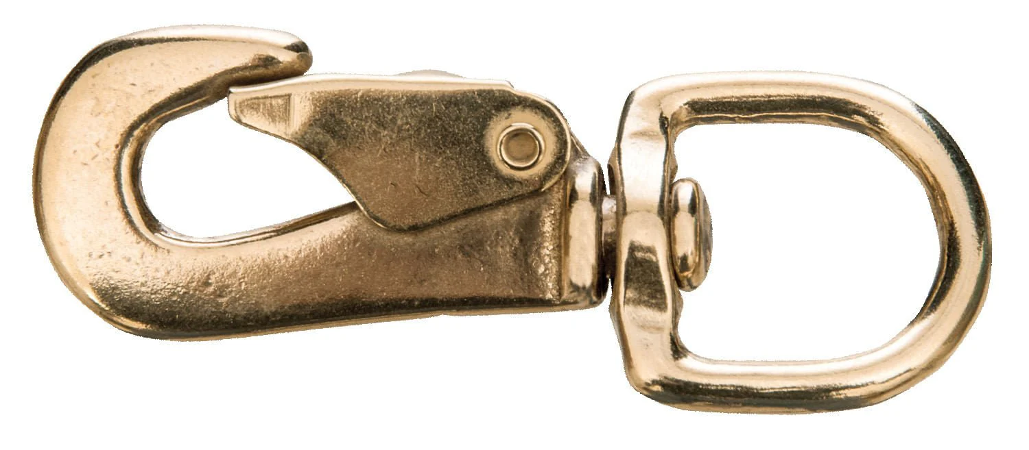 Jeffers Solid Brass Spring Snap, 3/4" x 3-1/2"L