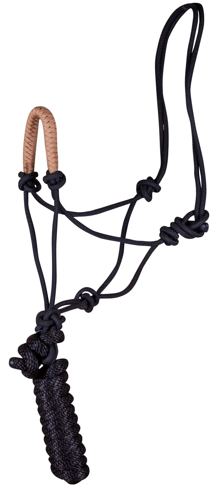 Jeffers Solid Nose Braided Poly Rope Horse Halter & Lead Set - Image 3
