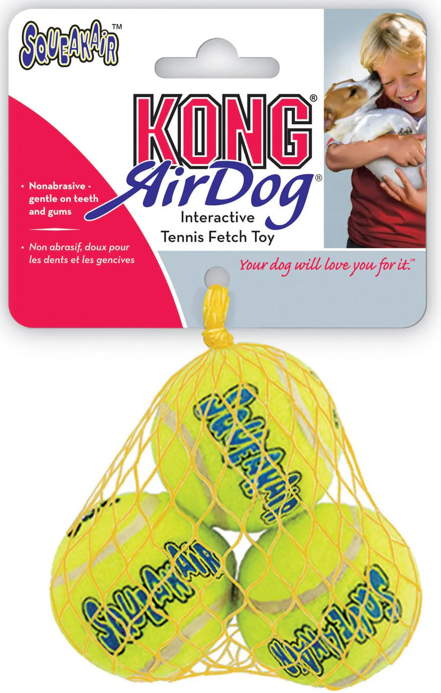 KONG SqueakAir® Ball – Durable Squeaker Tennis Ball Dog Toy for Fetch & Play