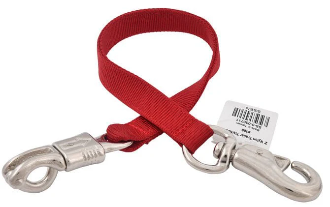 Jeffers Nylon Horse Trailer Tie – Heavy Duty 2-Ply with Bull Snap & Panic Snap, Quick Release - Image 2