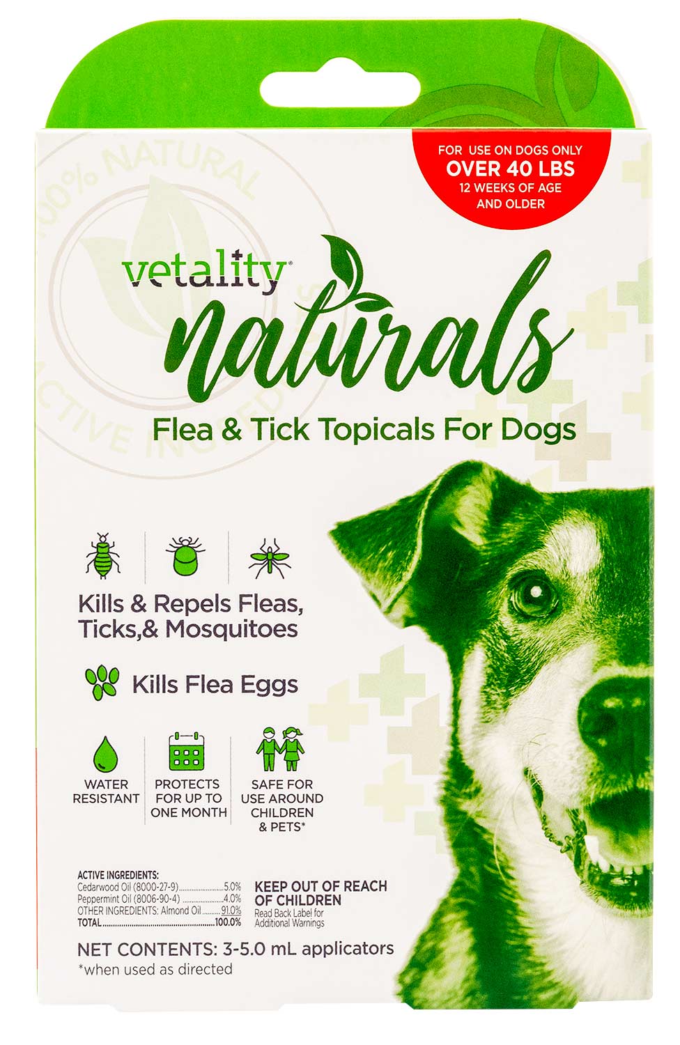Vetality Naturals Flea & Tick Topicals for Dogs, 3-pk - Image 5