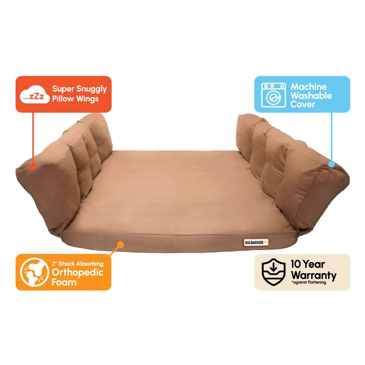 Big Barker 3" Thick SUV Dog Bed – Orthopedic, Waterproof, Large Breed Travel Dog Bed with Joint Support - Image 16