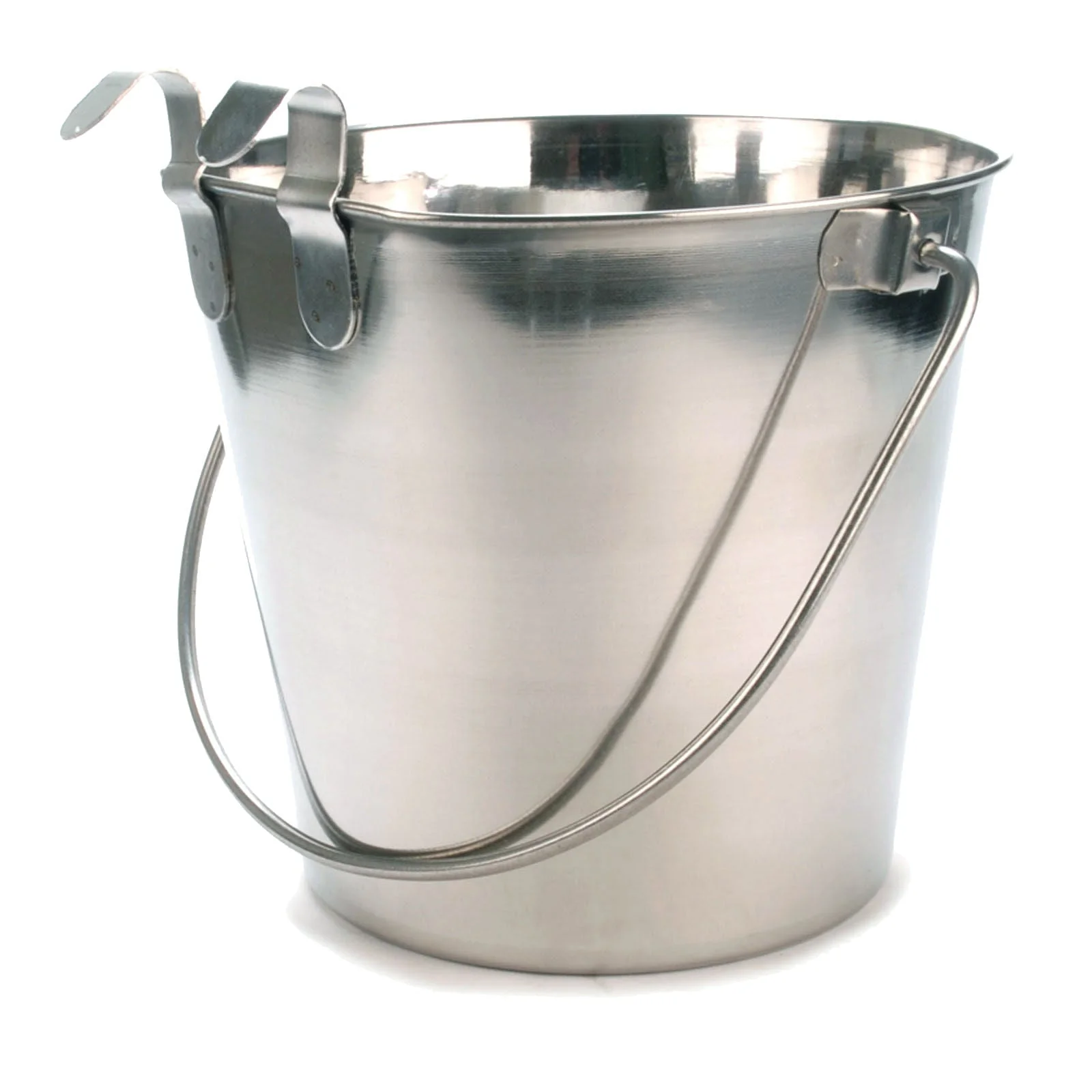 Jeffers Flat-Sided Stainless Steel Pails with Hook & Handle - Image 4