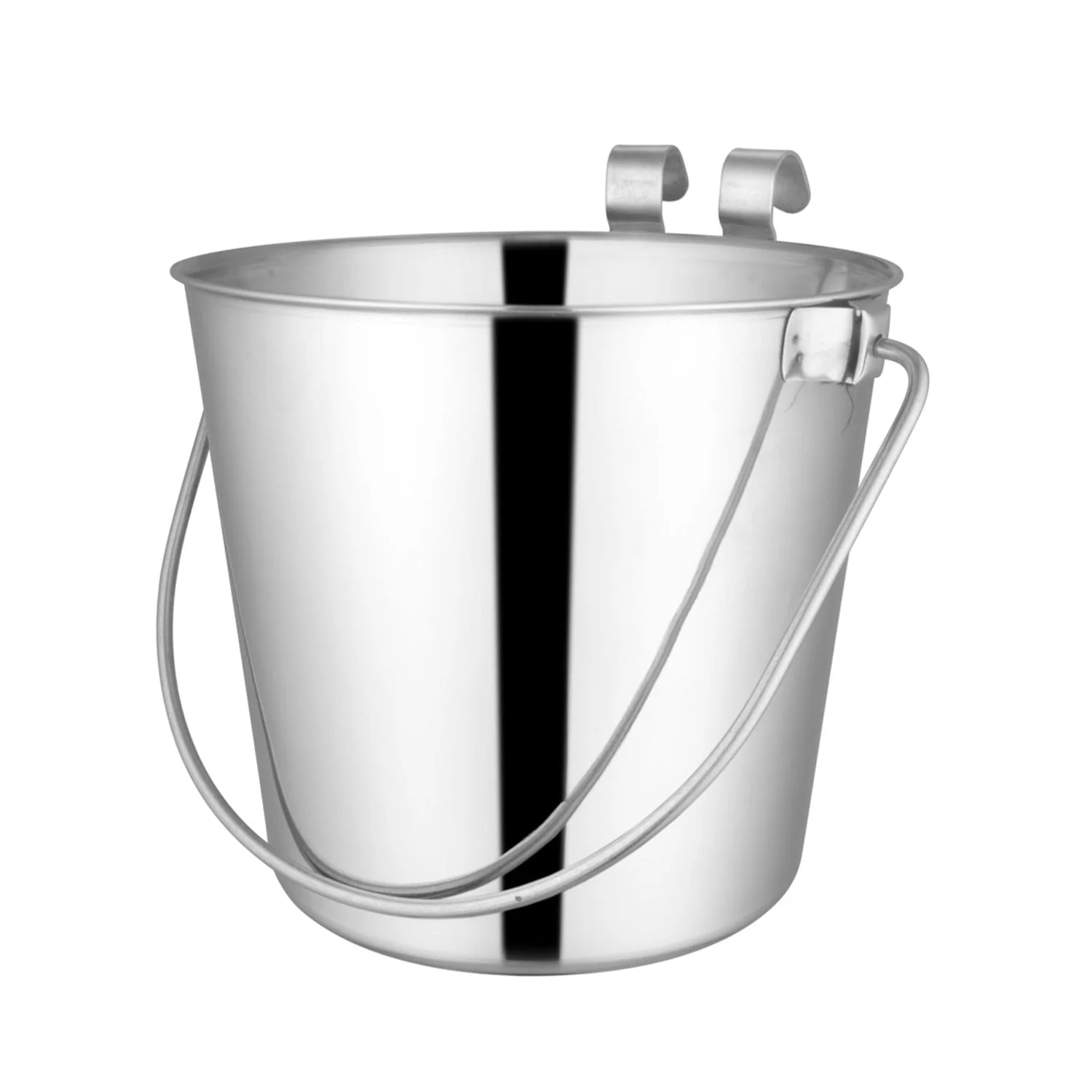 Jeffers Flat-Sided Stainless Steel Pails with Hook & Handle - Image 7