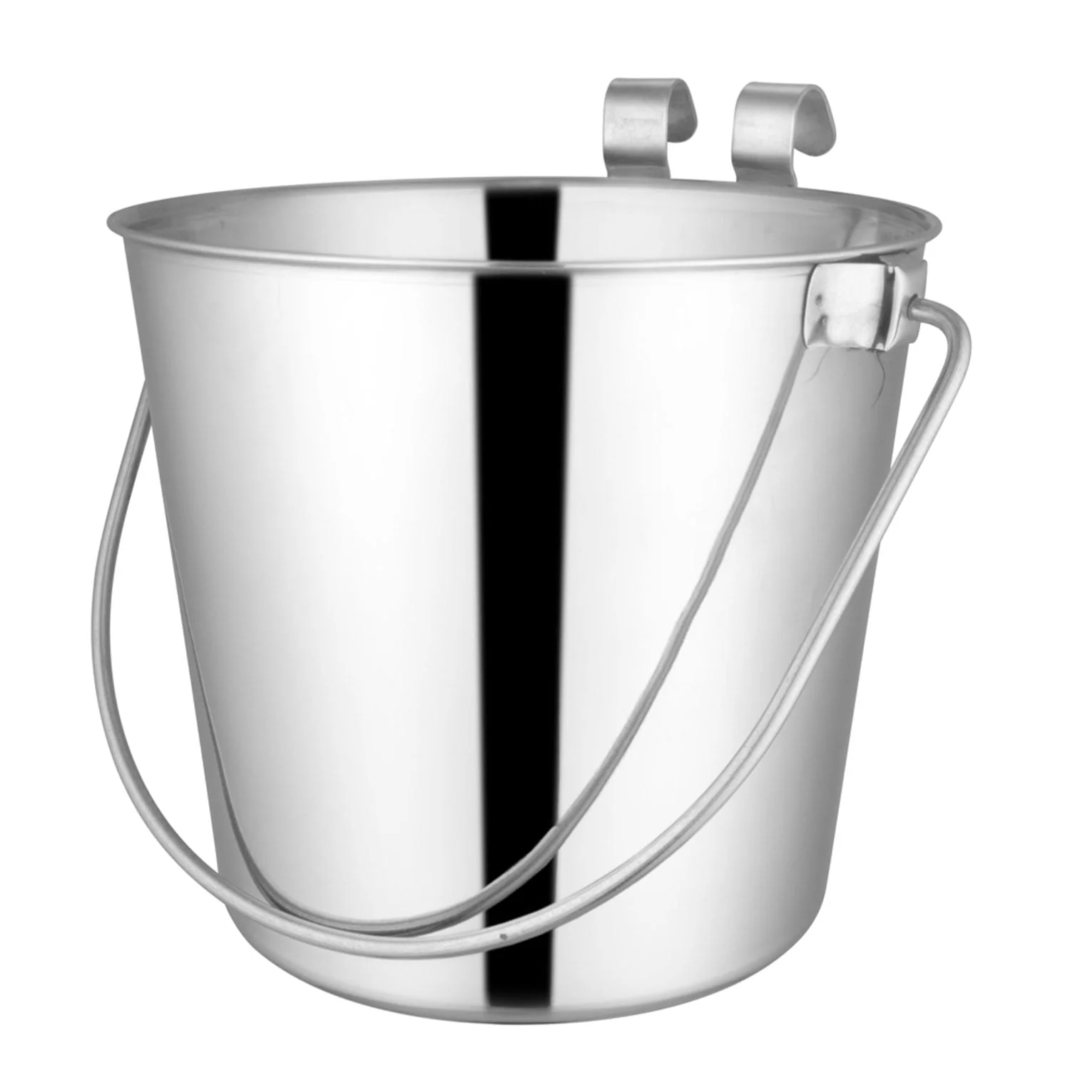 Jeffers Flat-Sided Stainless Steel Pails with Hook & Handle - Image 8