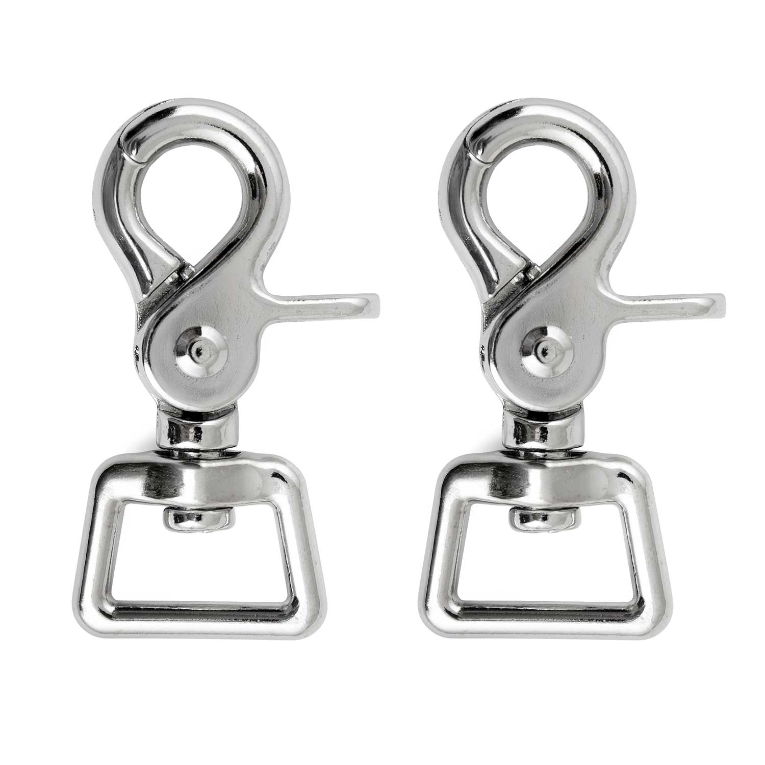 Jeffers Nickel-Plated Die Cast Trigger Snap (Scissor Snap) with Swivel Square Eye - Image 5