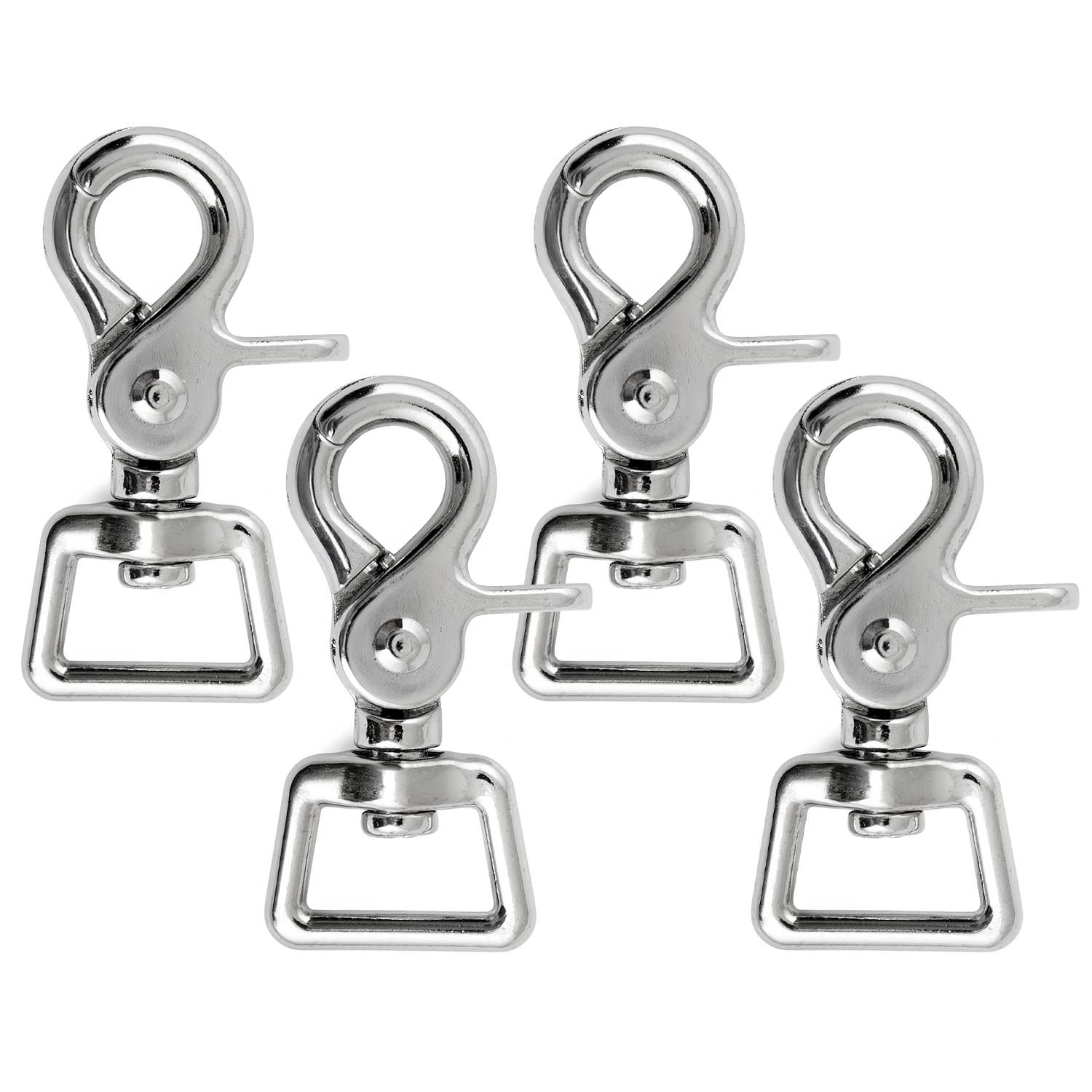 Jeffers Nickel-Plated Die Cast Trigger Snap (Scissor Snap) with Swivel Square Eye - Image 6