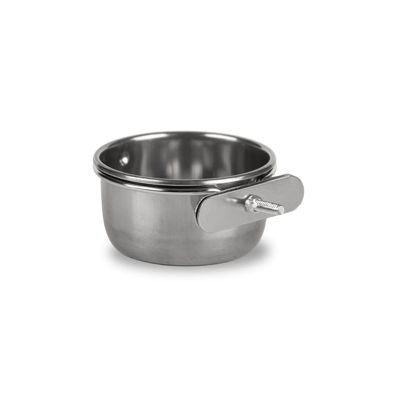 Jeffers Stainless Steel Coop/Kennel Cup with Clamp - Image 3