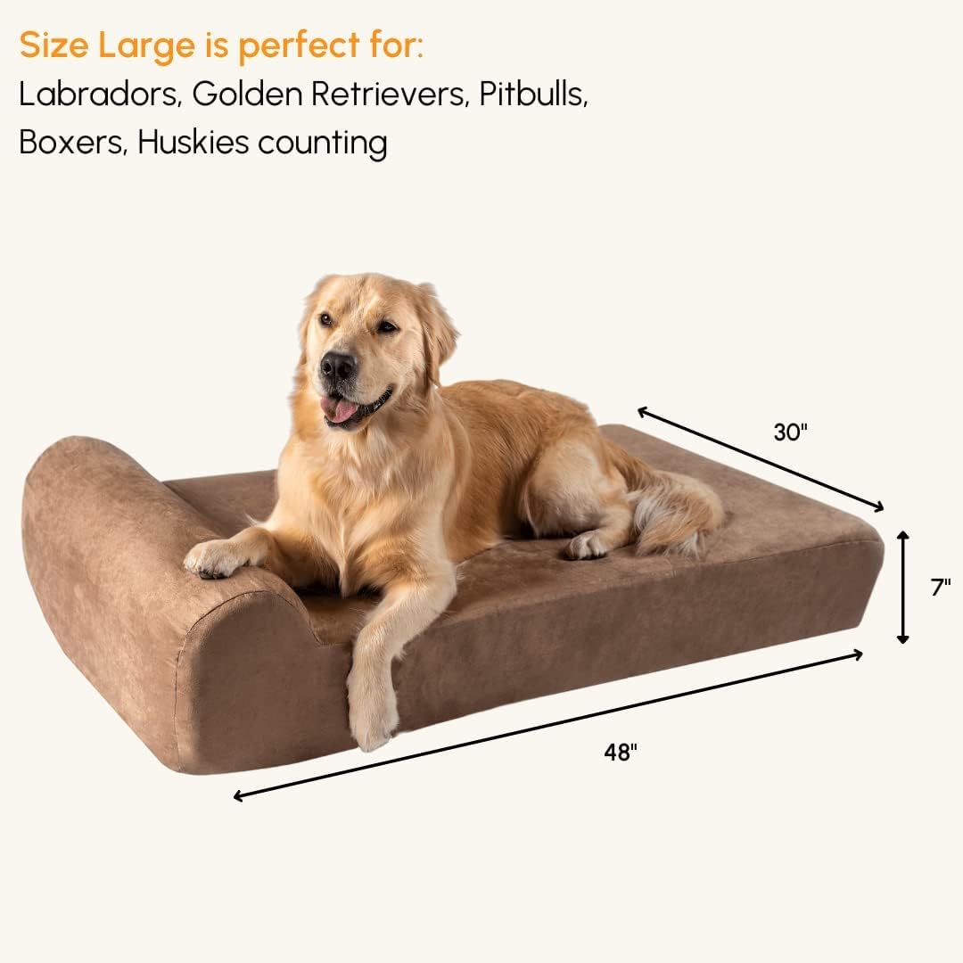 Big Barker 7" Thick Headrest Dog Bed – Orthopedic Foam Bed for Large & Giant Breed Dogs, Vet Recommended, Machine Washable - Image 22