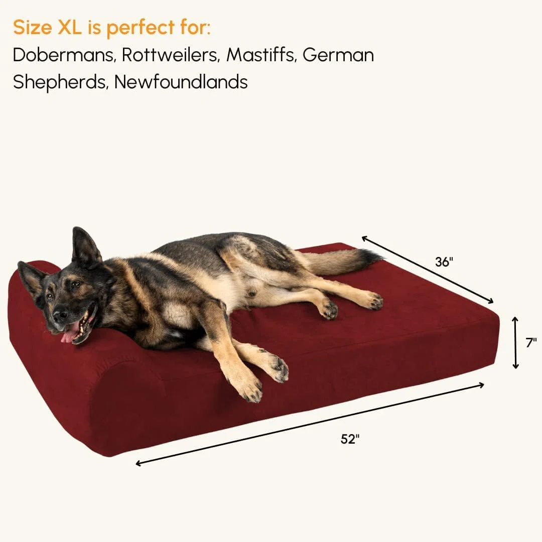 Big Barker 7" Thick Headrest Dog Bed – Orthopedic Foam Bed for Large & Giant Breed Dogs, Vet Recommended, Machine Washable - Image 25