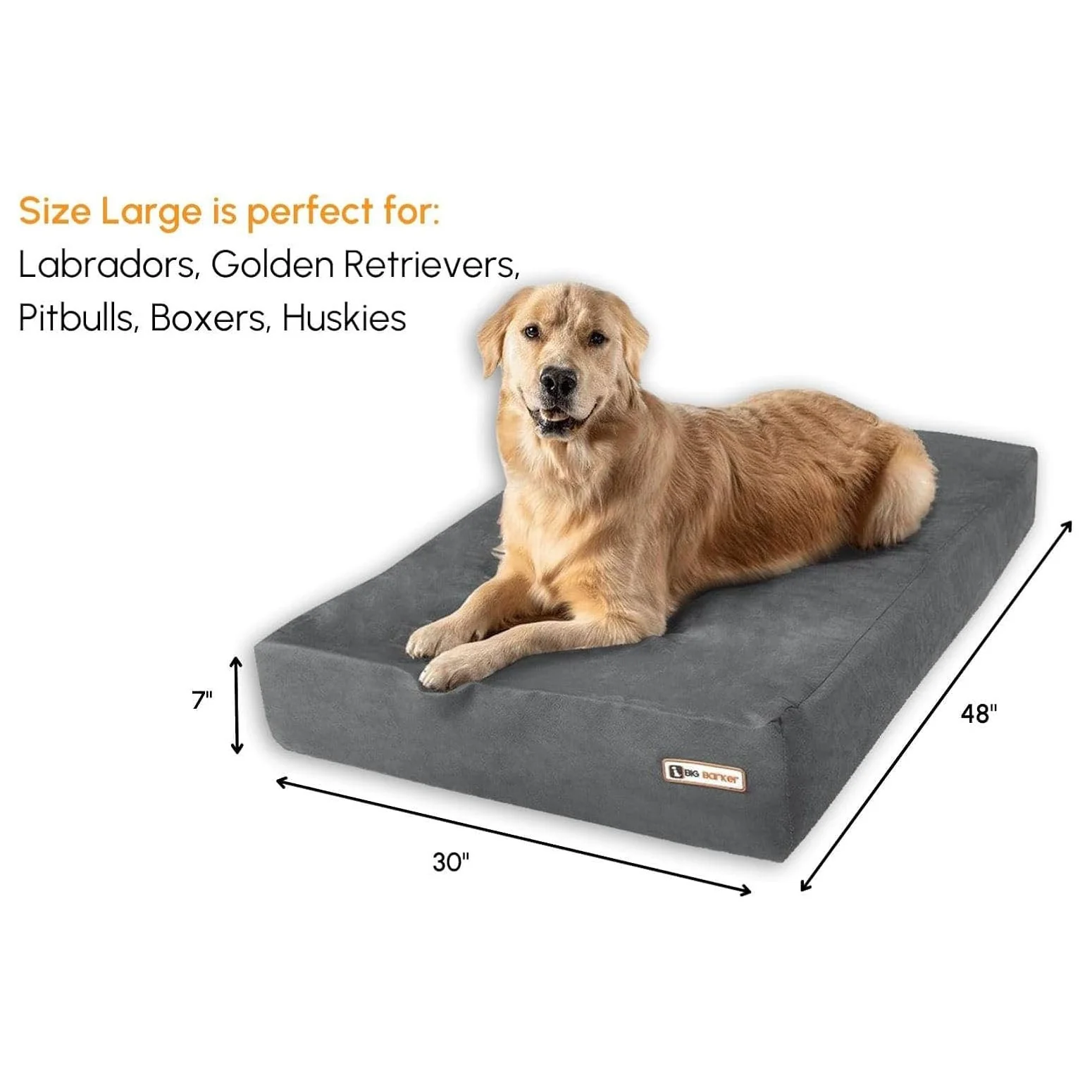 Big Barker Original Sleek Dog Bed, 7" Thick – Orthopedic Foam for Large & Giant Dogs - Image 19