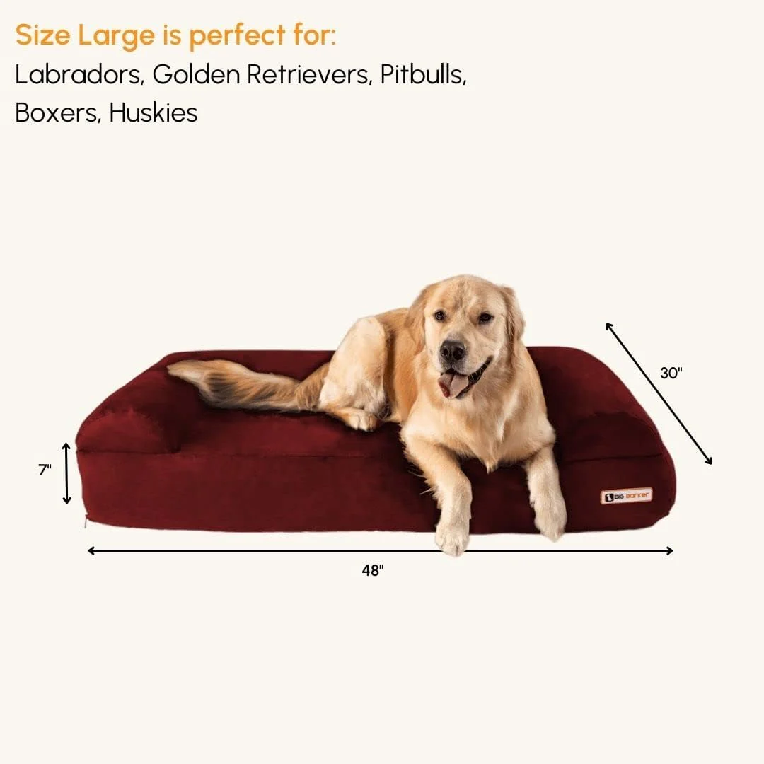 Big Barker 7" Thick Orthopedic Sofa Dog Bed for Large & Giant Breed Dogs – Vet Recommended, Joint Support, Durable Foam - Image 14