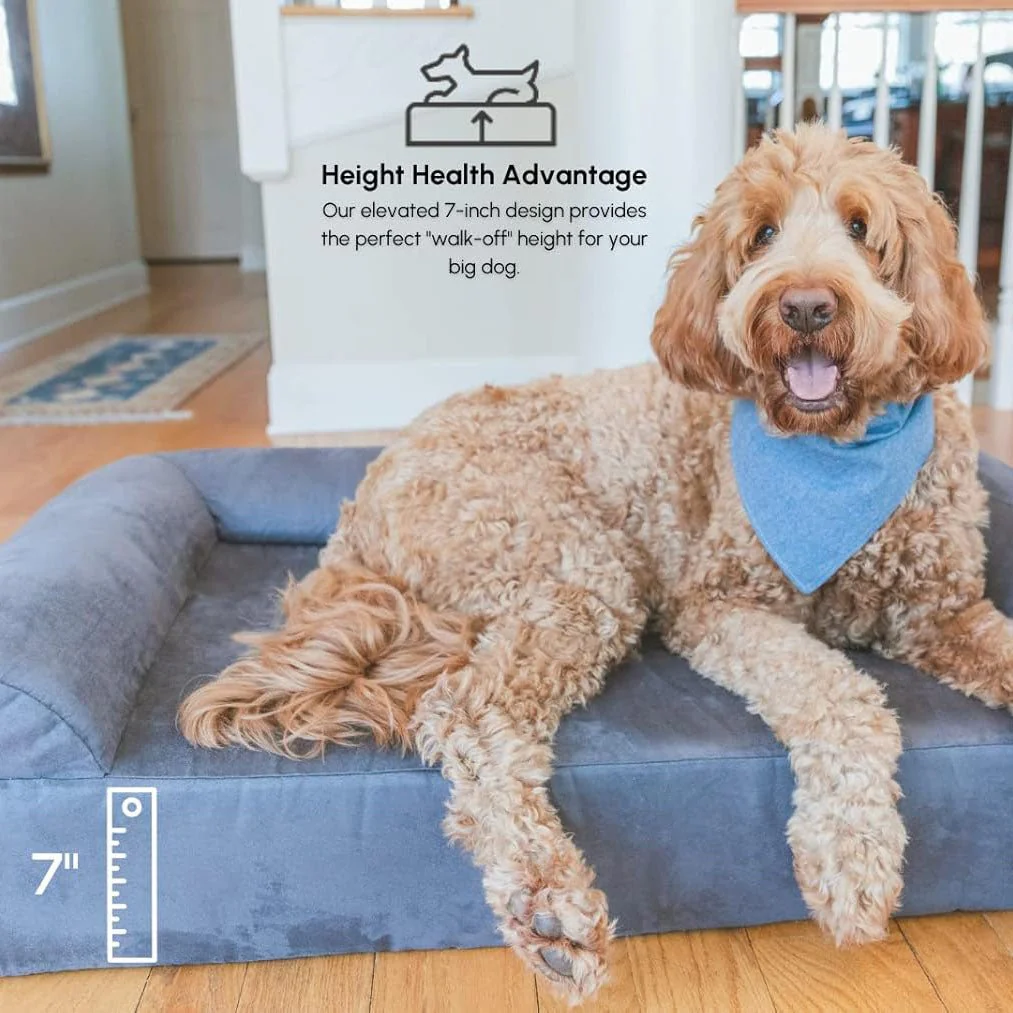 Big Barker 7" Thick Orthopedic Sofa Dog Bed for Large & Giant Breed Dogs – Vet Recommended, Joint Support, Durable Foam - Image 4