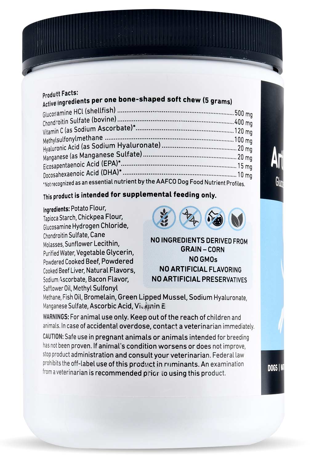 Arthramine MAX Soft Chews, Bacon, 90 ct - Image 3