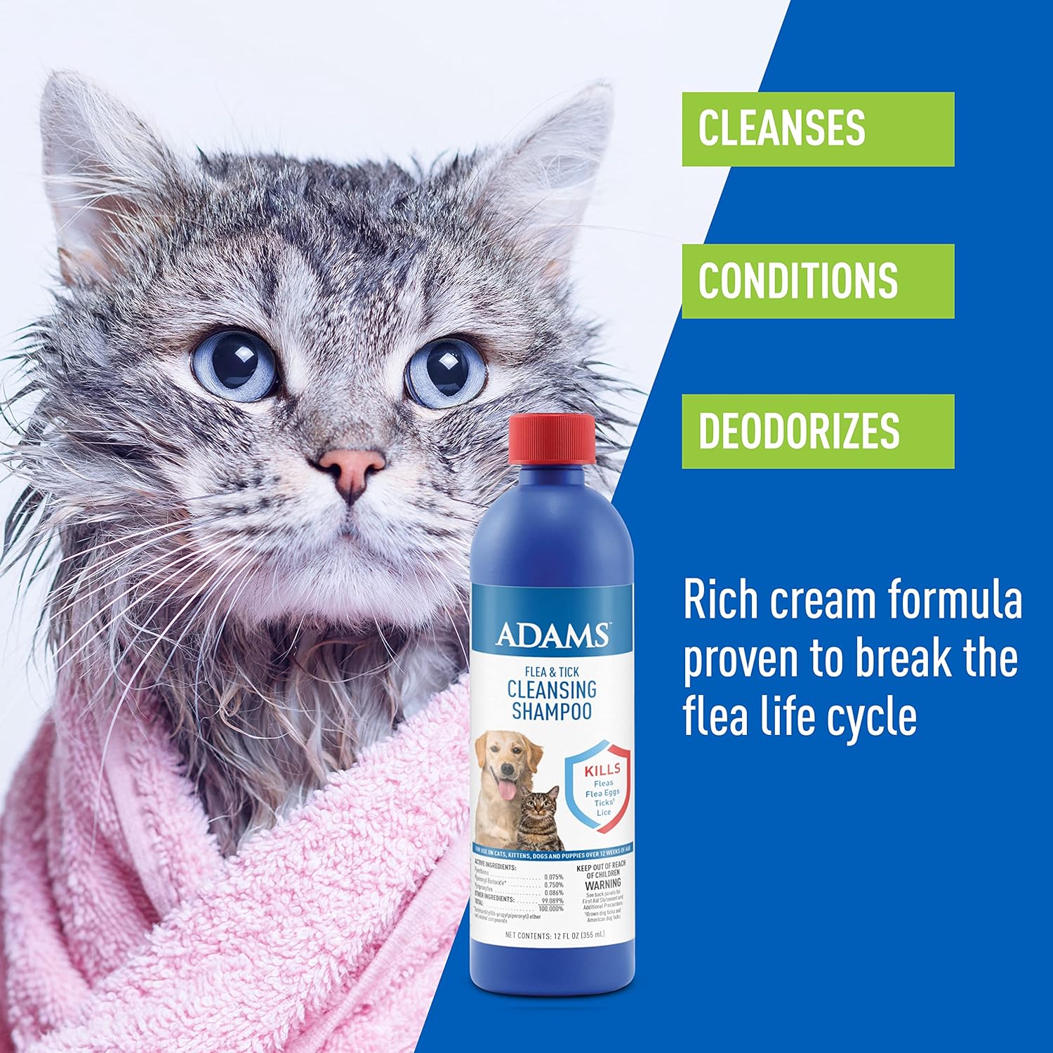 Adams Flea & Tick Cleansing Shampoo - Image 4