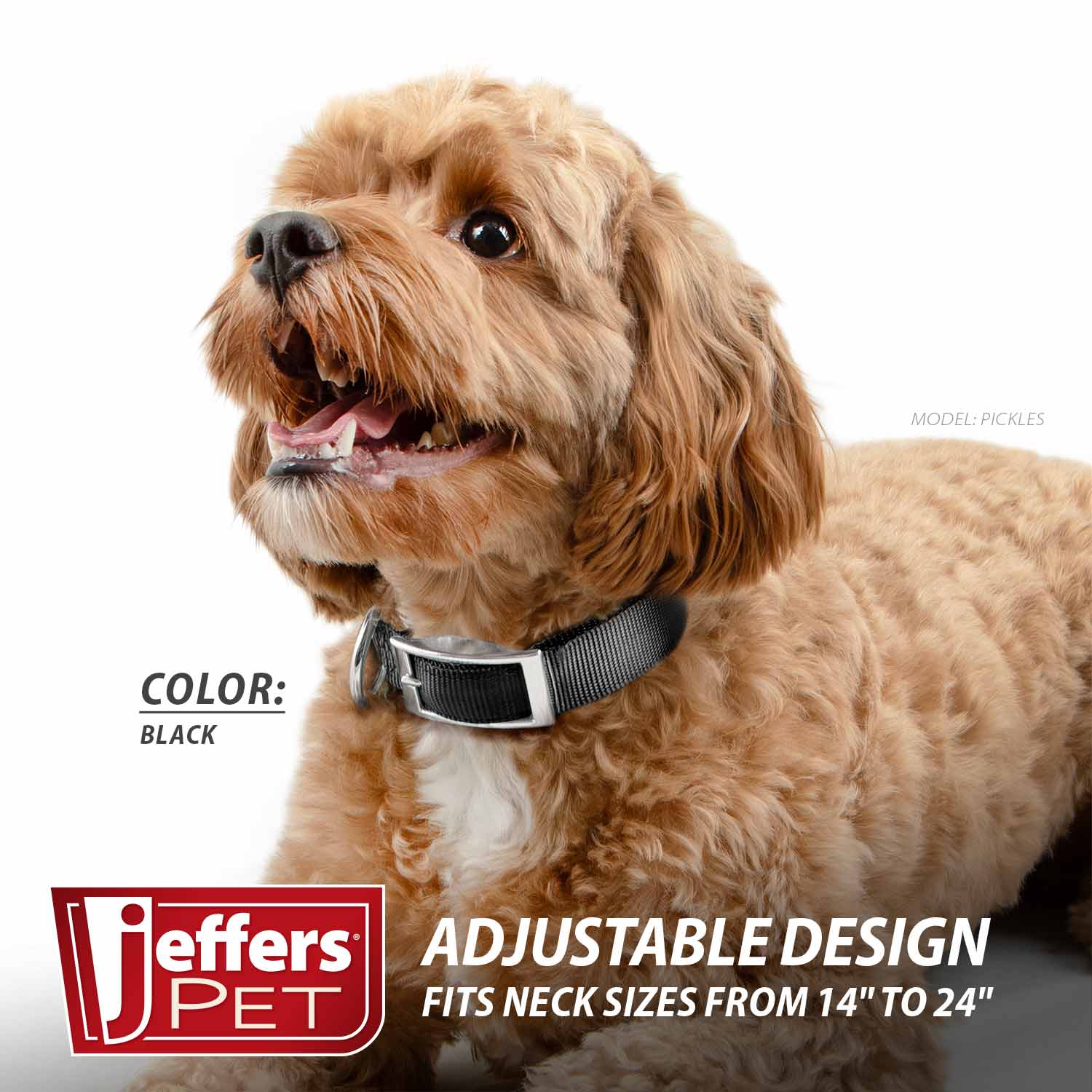 Jeffers Adjustable Nylon Dog Collar, 1"W x 14"-24"L - Image 7
