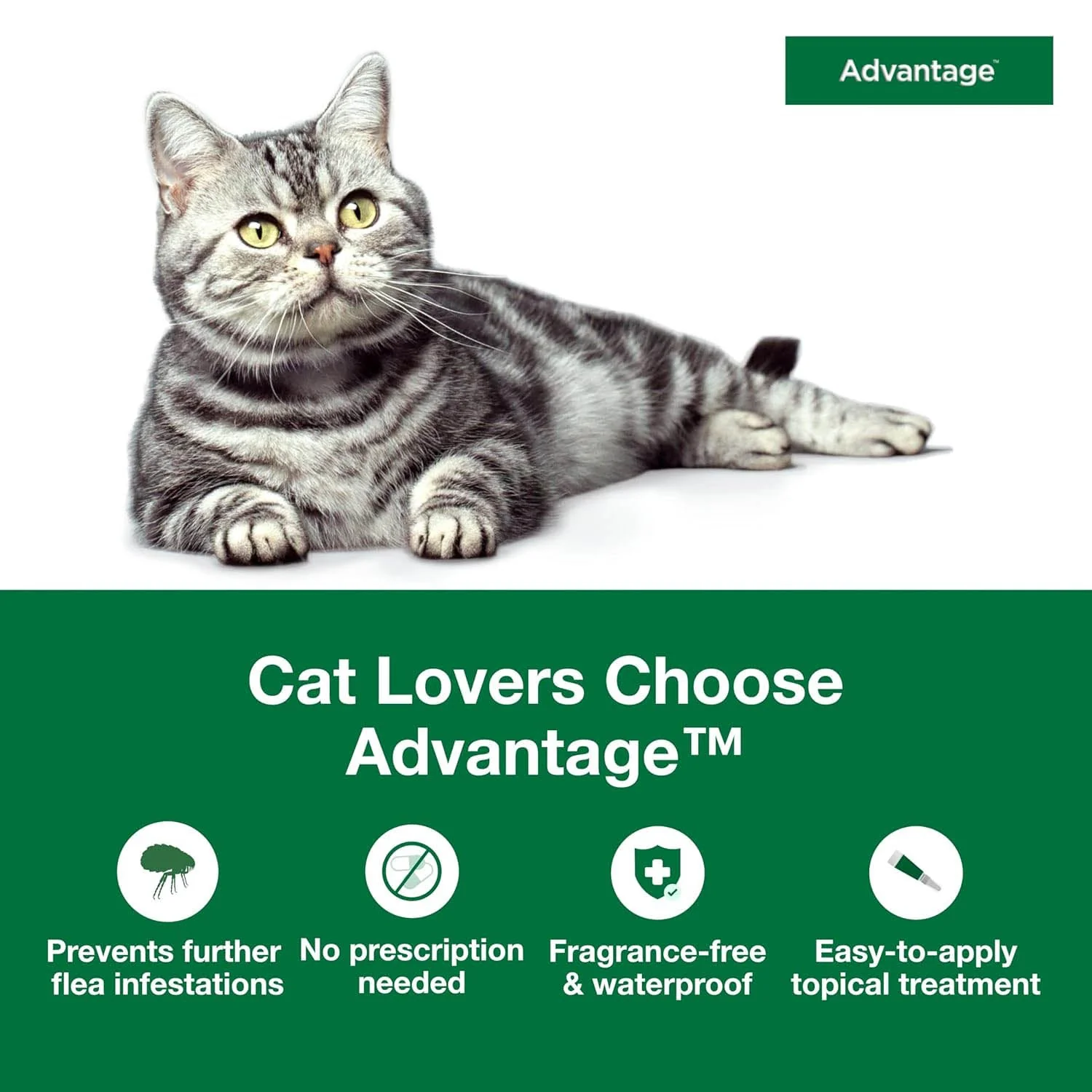 Advantage Topical Flea Protection for Cats, 2 pk - Image 4