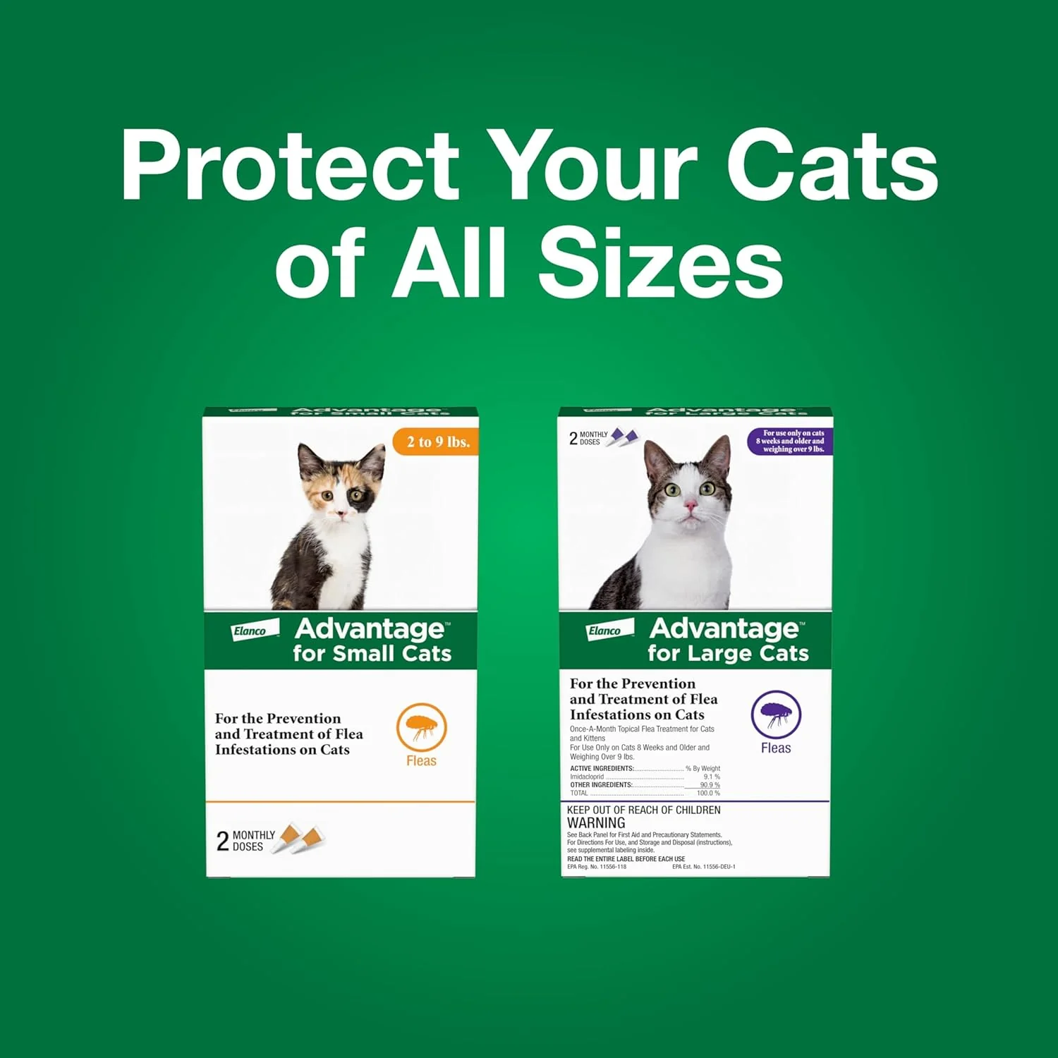 Advantage Topical Flea Protection for Cats, 2 pk - Image 9