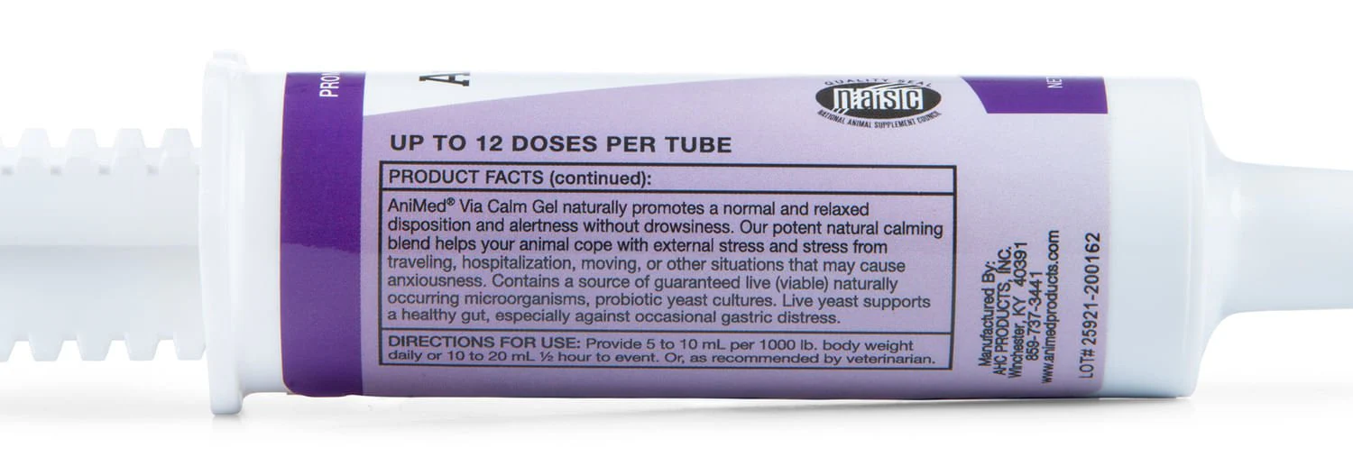 AniMed Via-Calm Equine Oral Calming Gel for Horses, 60 mL - Image 4