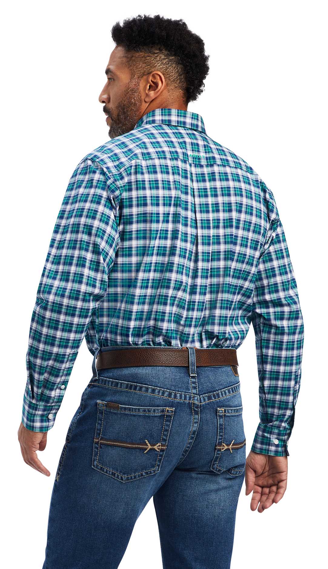 Ariat Men's Pro Series Brantleigh Stretch Classic Fit Shirt, Jelly Bean - Image 4