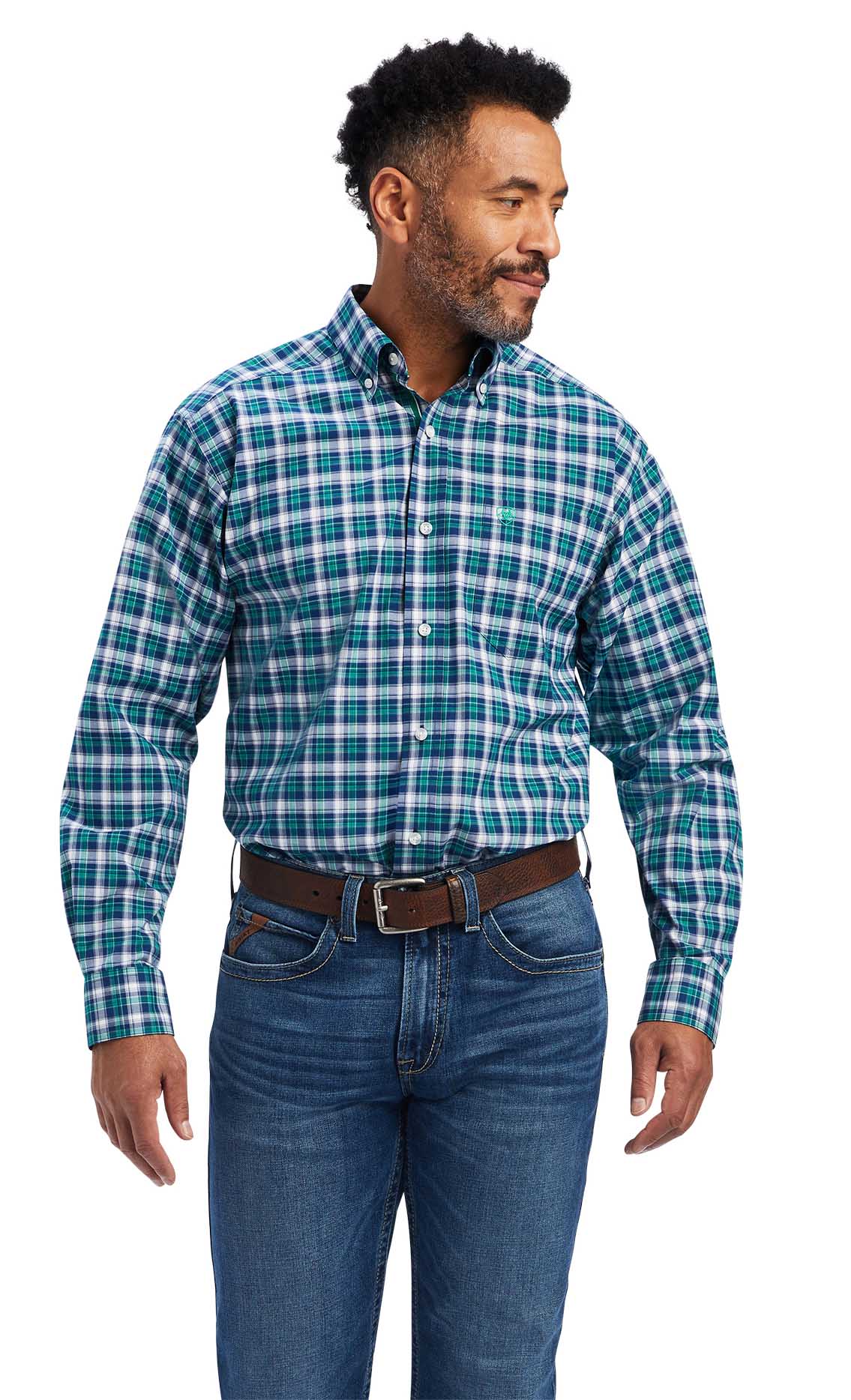 Ariat Men's Pro Series Brantleigh Stretch Classic Fit Shirt, Jelly Bean - Image 5