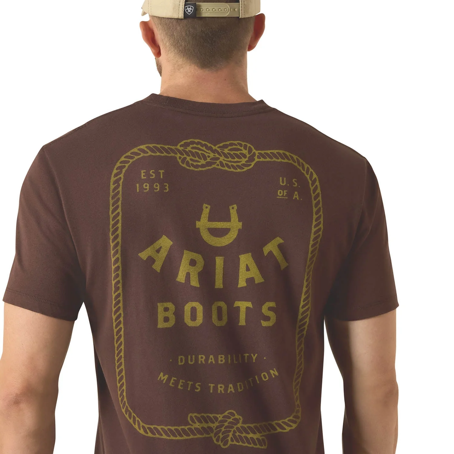 Ariat Mens Short Sleeve Shirt, Ropes & Boots Western Graphic Tee - Image 2