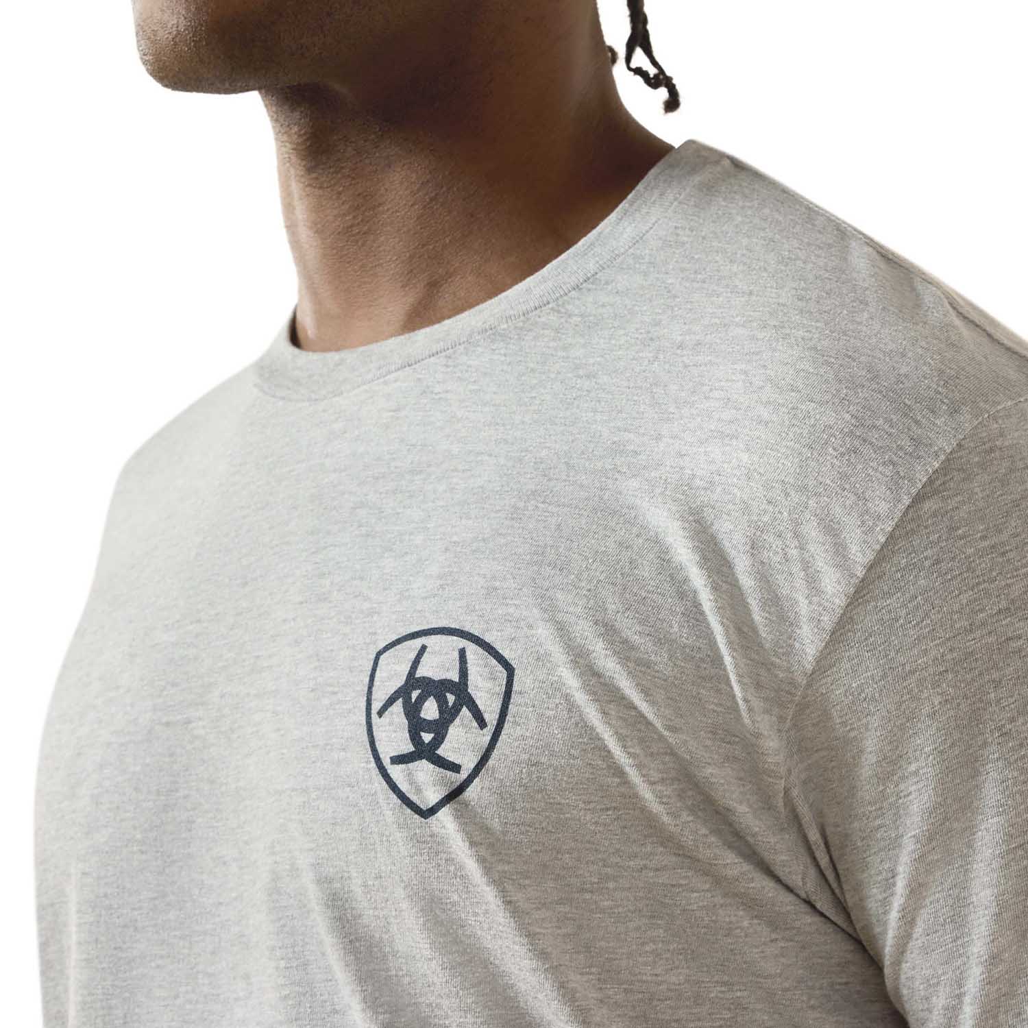 Ariat Mens Short Sleeve Shirt, Banner Badge Western Graphic Tee - Image 4