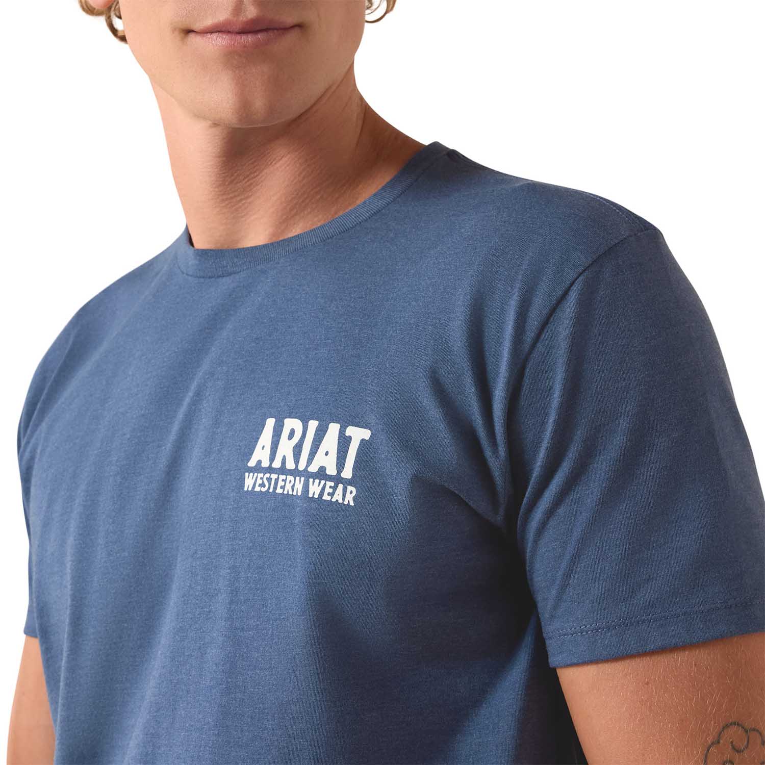 Ariat Mens Outline Shop Short Sleeve Shirt, Western Wear Tee - Image 4