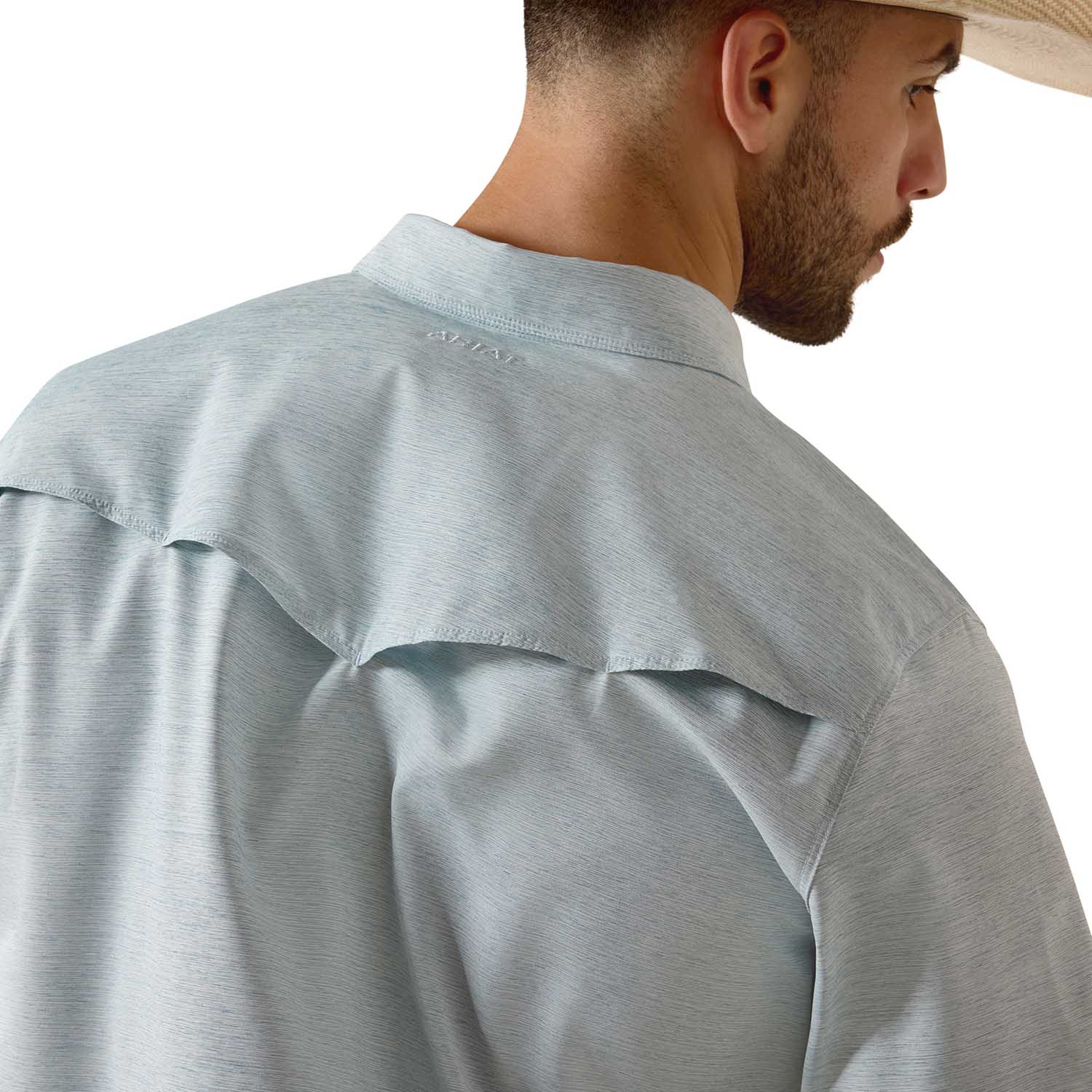 Ariat Men's Western VentTek Short Sleeve Fitted Snap Shirt - UPF 40 - Image 5