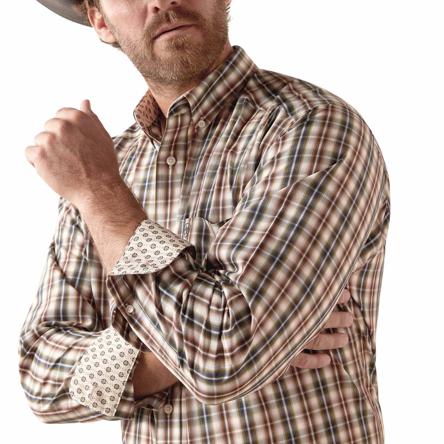 Ariat Men's Wrinkle Free Folk Longsleeve Shirt - Image 3