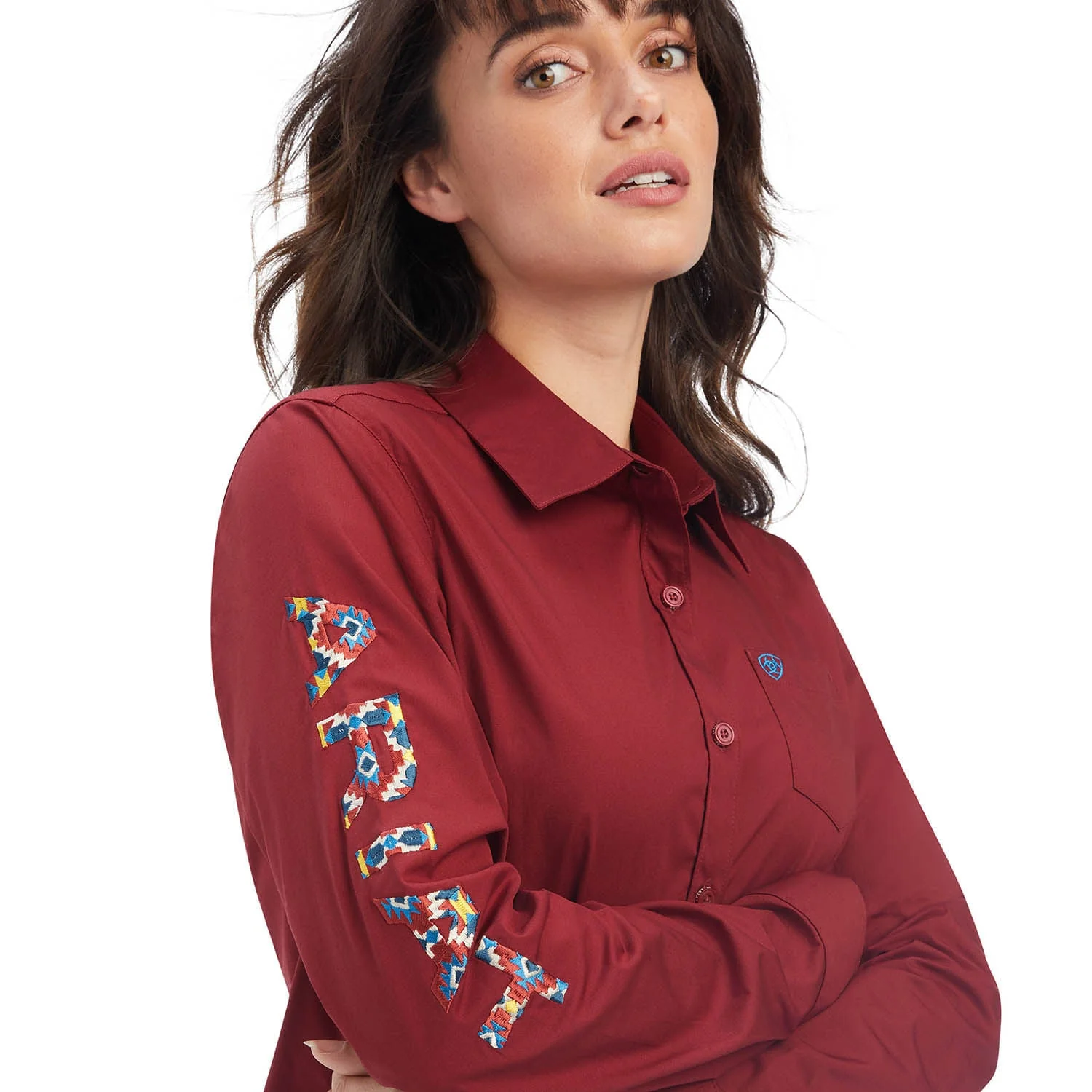 Ariat Womenâs Team Kirby Wrinkle-Resistant Stretch Western Performance Shirt - Image 4