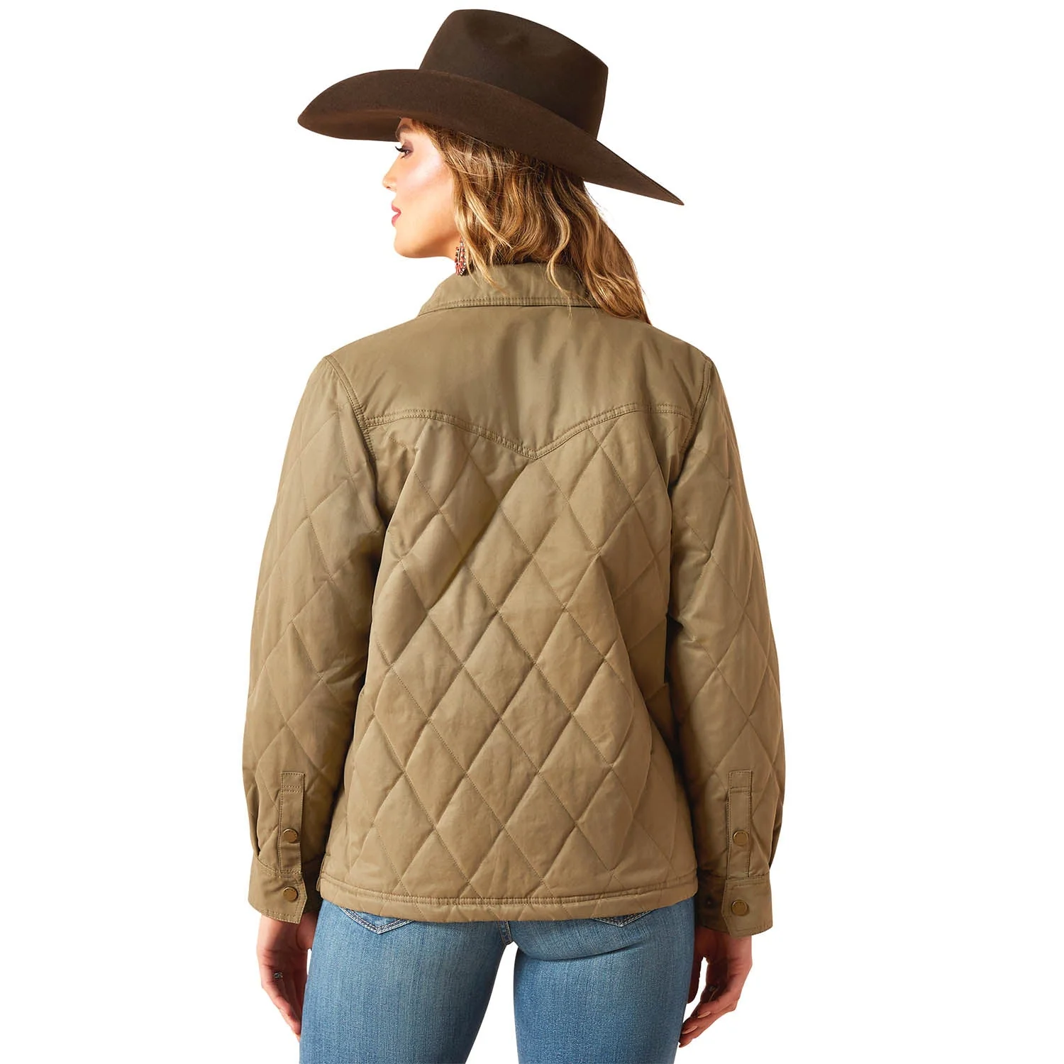 Ariat Womens Grizzly Quilted Barn Jacket – Warm Wind-Resistant Fleece-Lined Workwear Jacket - Image 2