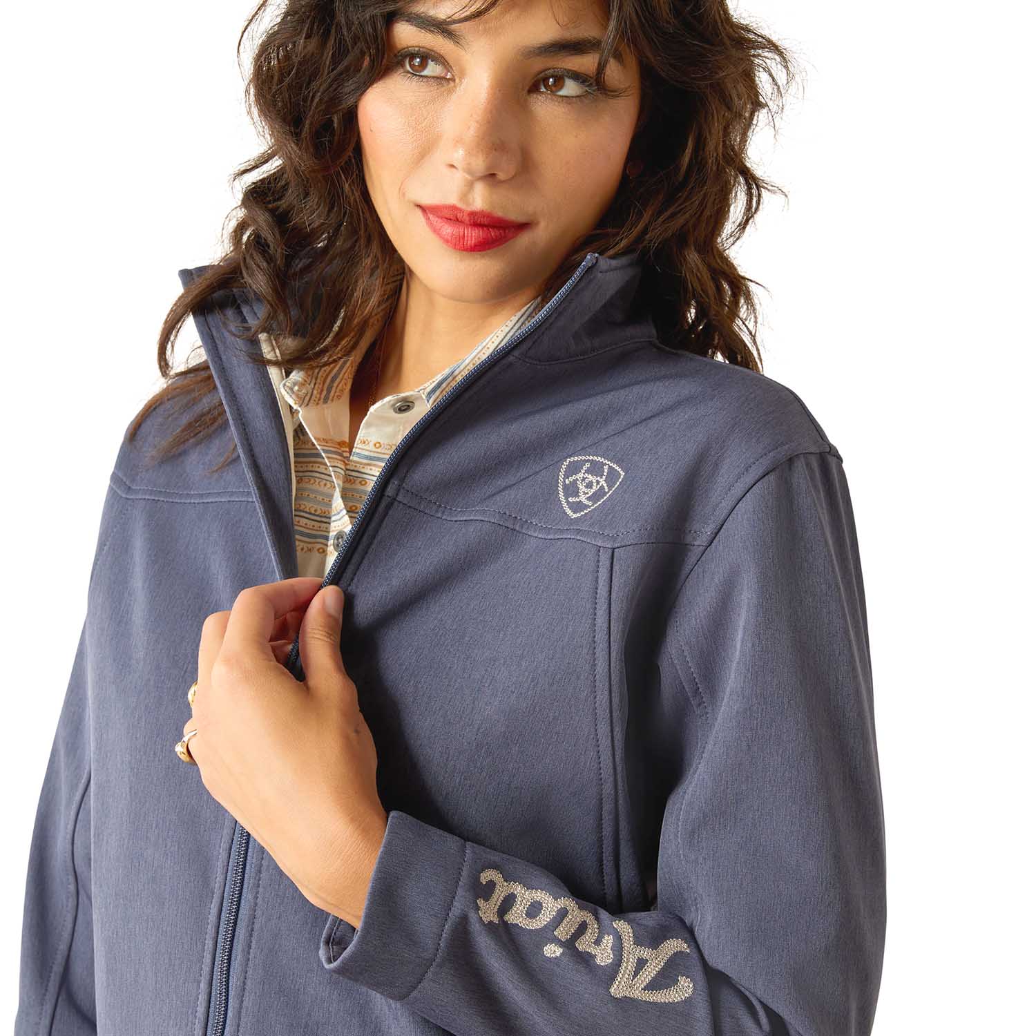 Ariat Women's Western Heritage Round Up Team Softshell Jacket - Image 3
