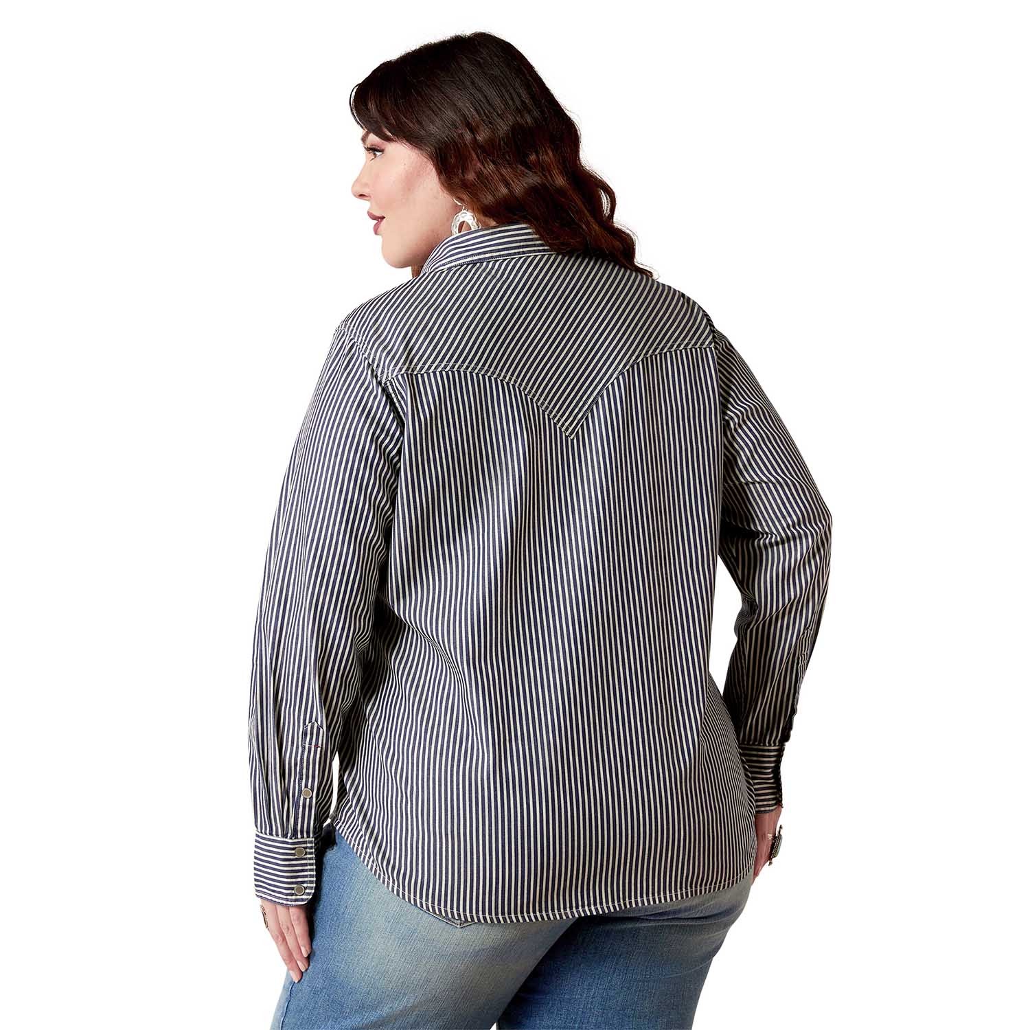 Ariat Women's Railroad Stripe Long Sleeve Shirt - Image 2