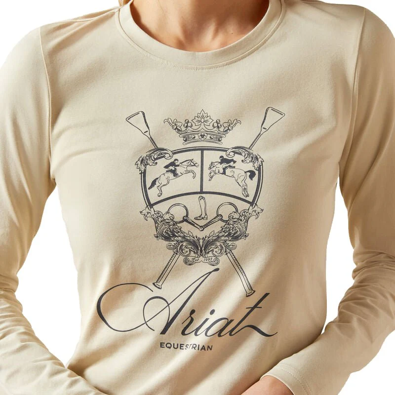 Ariat Women's Ritzy Logo Long Sleeve Tee – Organic Cotton, Stretch, Equestrian Style - Image 2