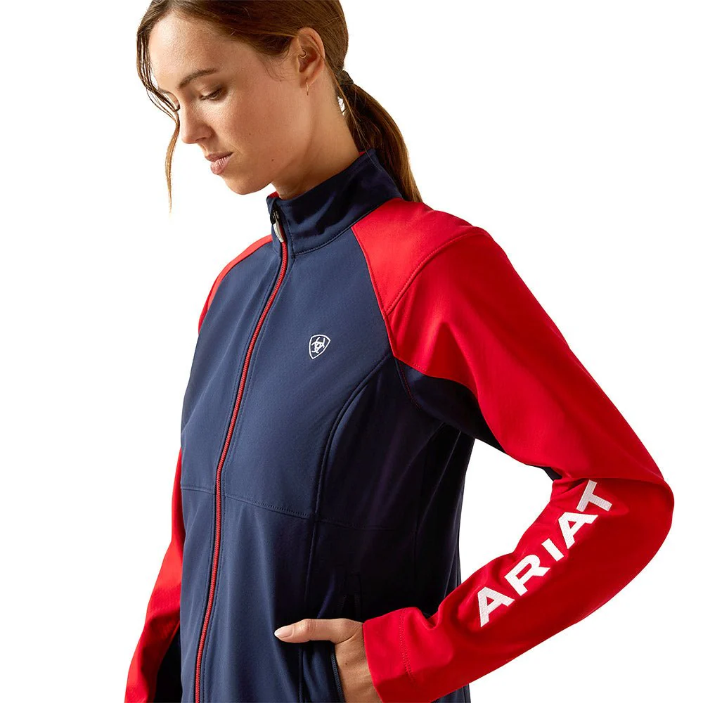 Ariat Womens Team EQ Softshell Riding Jacket – Fleece Lined, Wind & Water Resistant - Image 3