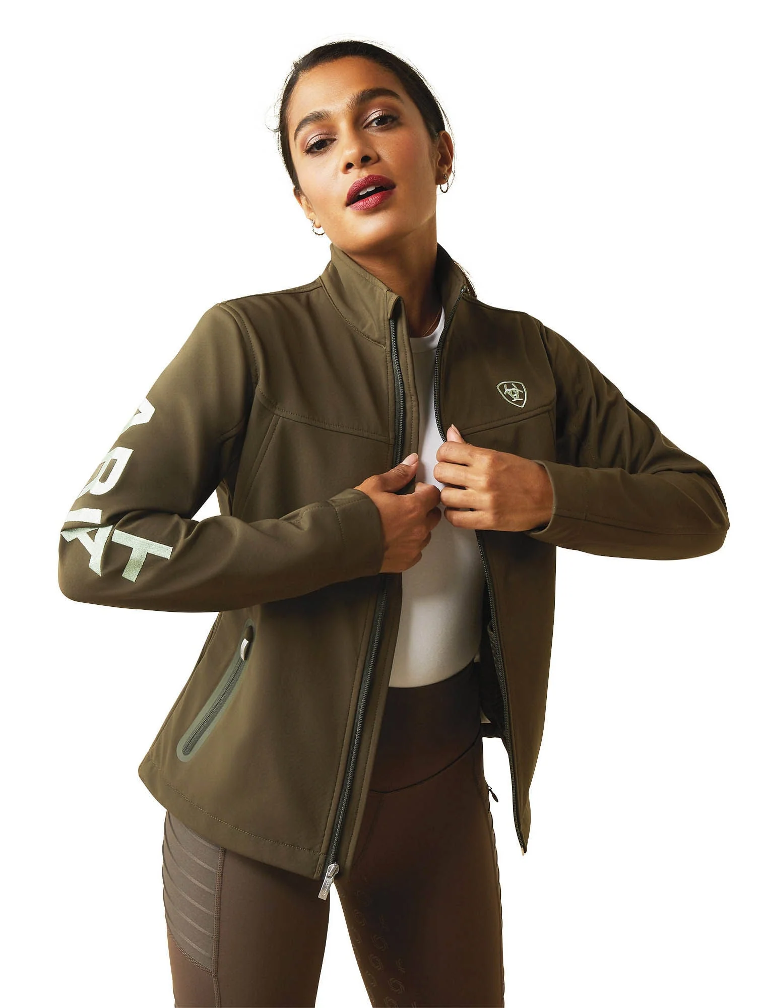 Ariat Women's Team Softshell Jacket, Relic - Image 10
