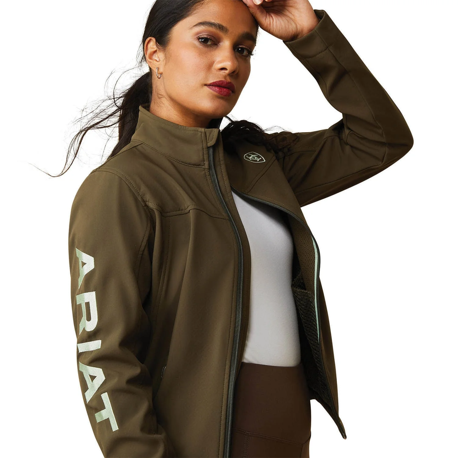 Ariat Women's Team Softshell Jacket, Relic - Image 2