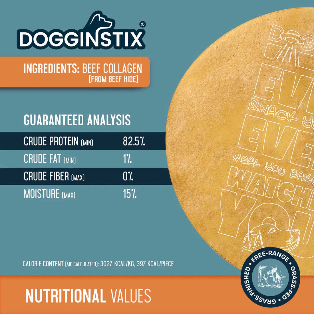 Dogginstix Natural Beef Collagen UFO Dog Chew & Toy – Long Lasting, Digestible, High Protein - Image 2