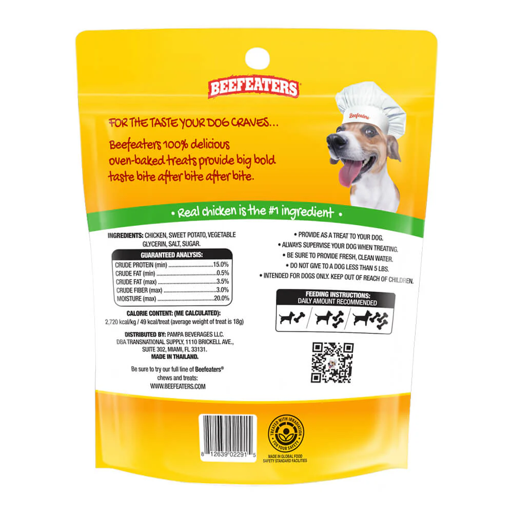 Beefeaters Sweet Potato Wrapped with Chicken | No Corn, Wheat, Soy, Gluten, Low Fat | Chewy Whole Muscle Jerky | Dog Training Treats Reward or Snack - Image 11
